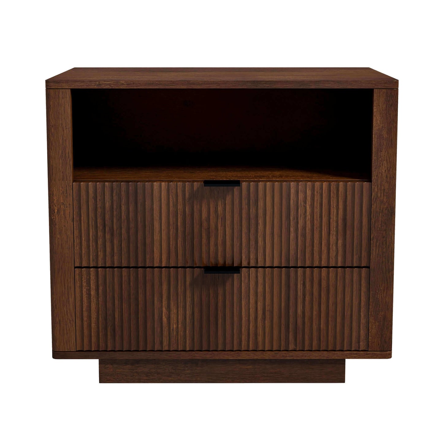 Lola Mid Century Modern Walnut Nightstand