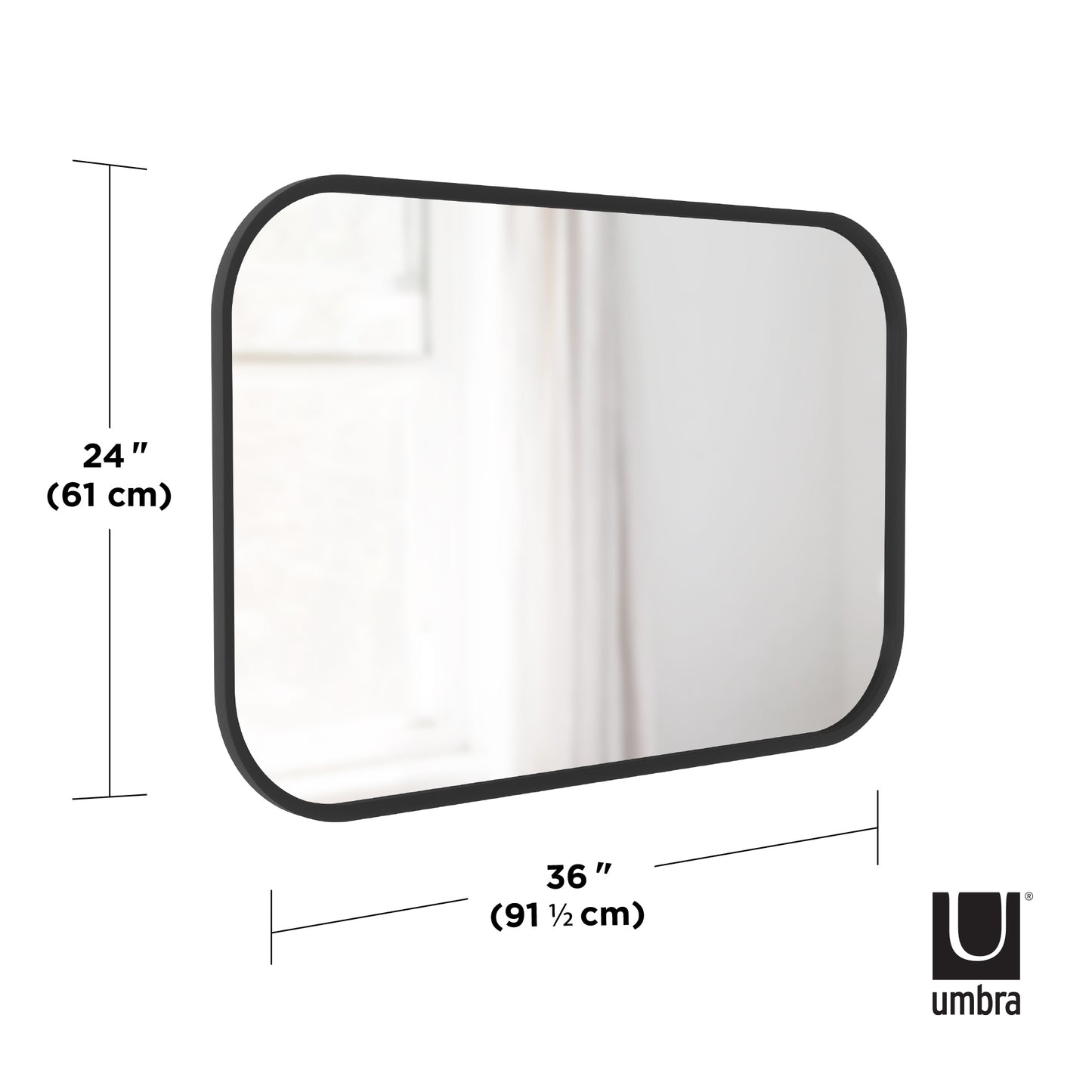 Hub Rectangular Mirror 24 x 36" (61 x 91 cm)