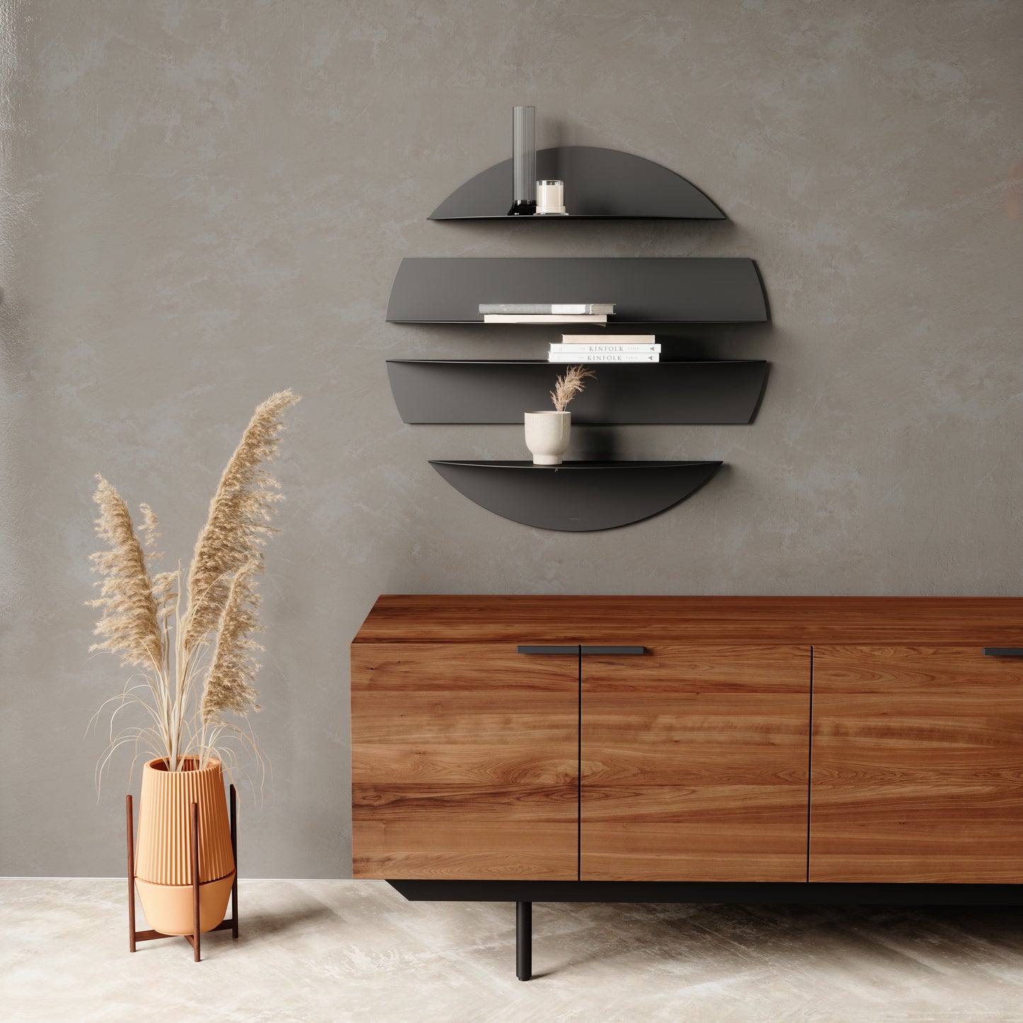 Solis Decorative Metal Floating Wall Shelves