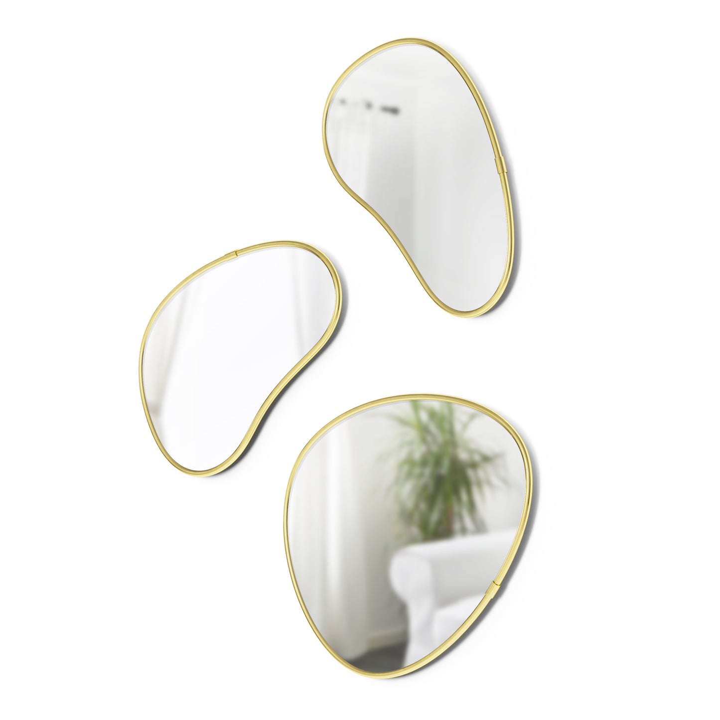 Hubba Pebble Mirrors, Set of 3