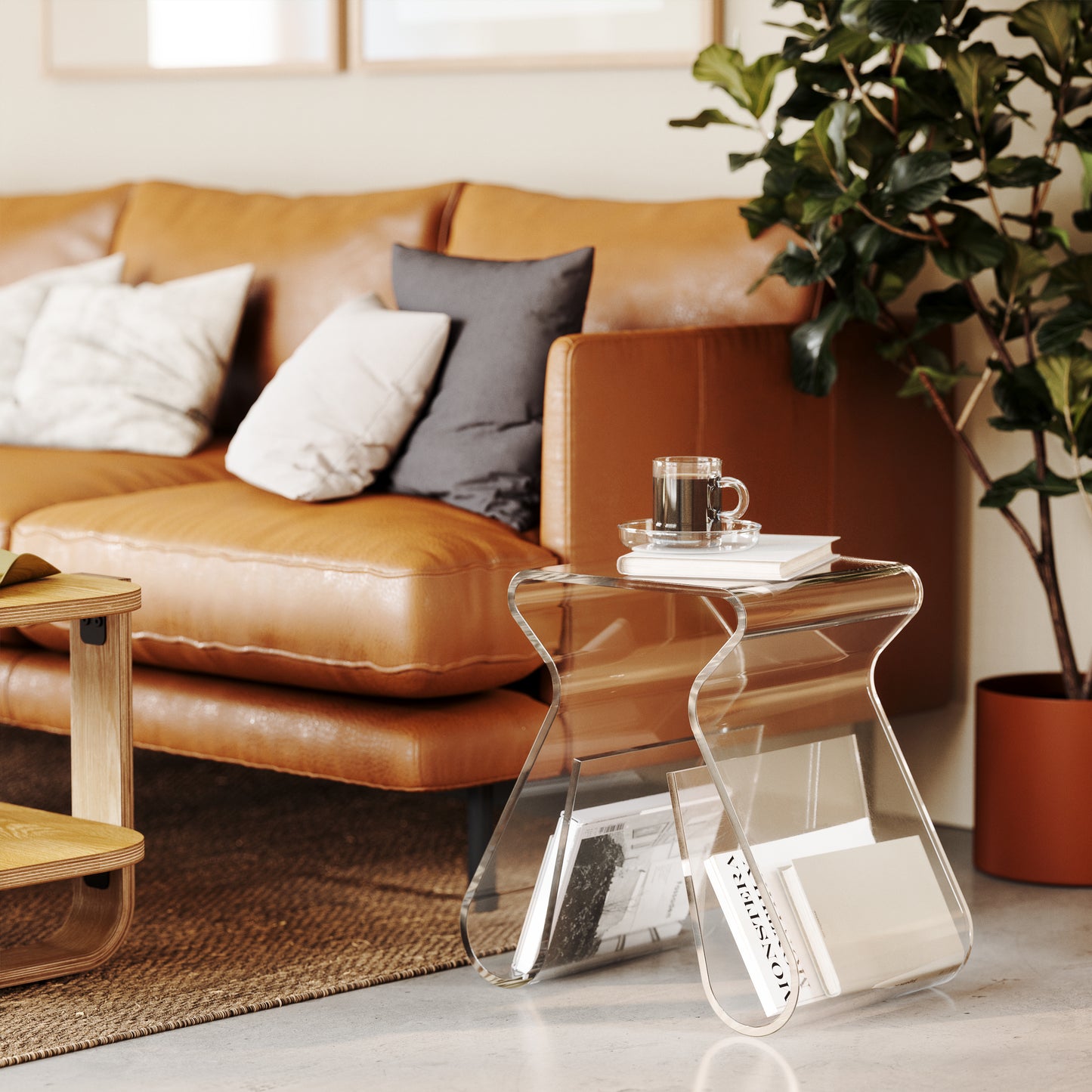 Magino Stool and Magazine Rack
