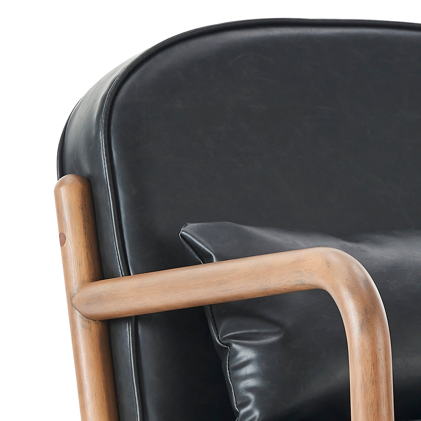 Fani Faux Leather Accent Chair