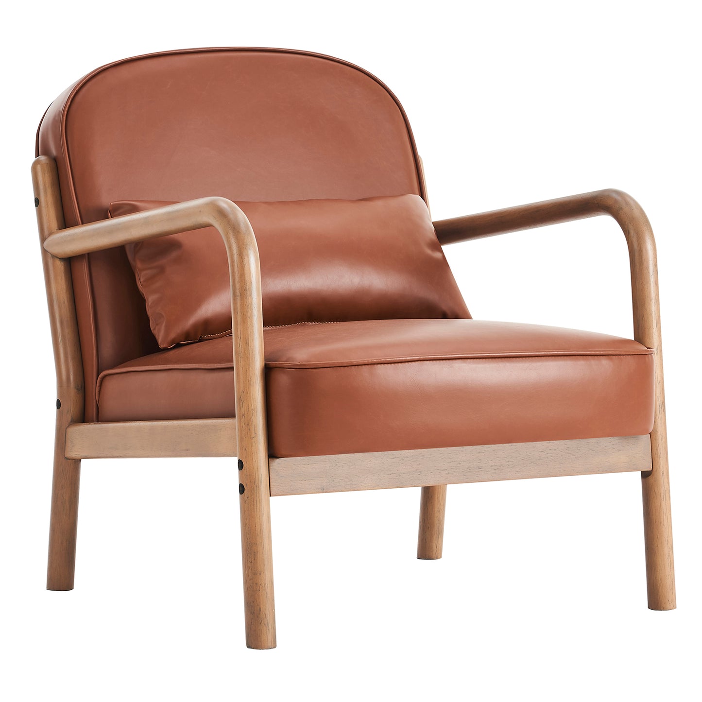 Fani Faux Leather Accent Chair