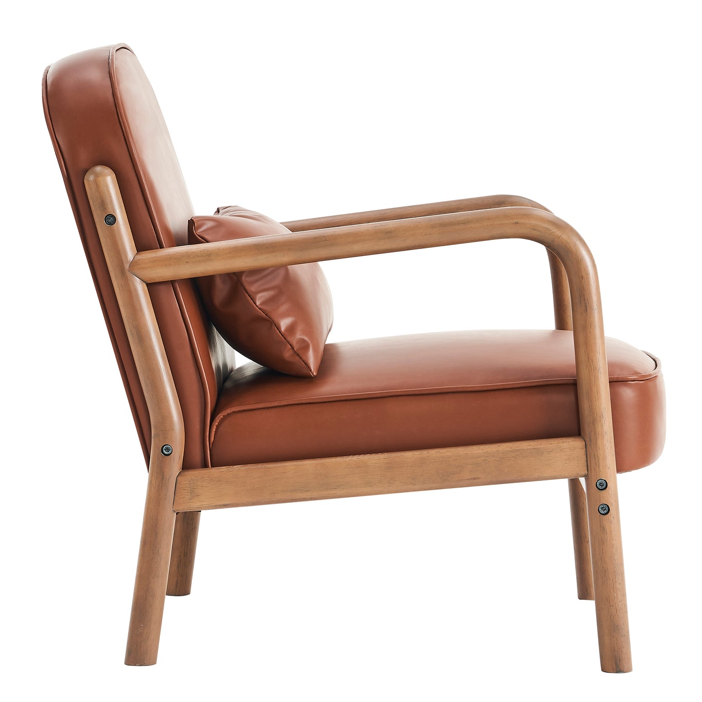 Fani Faux Leather Accent Chair