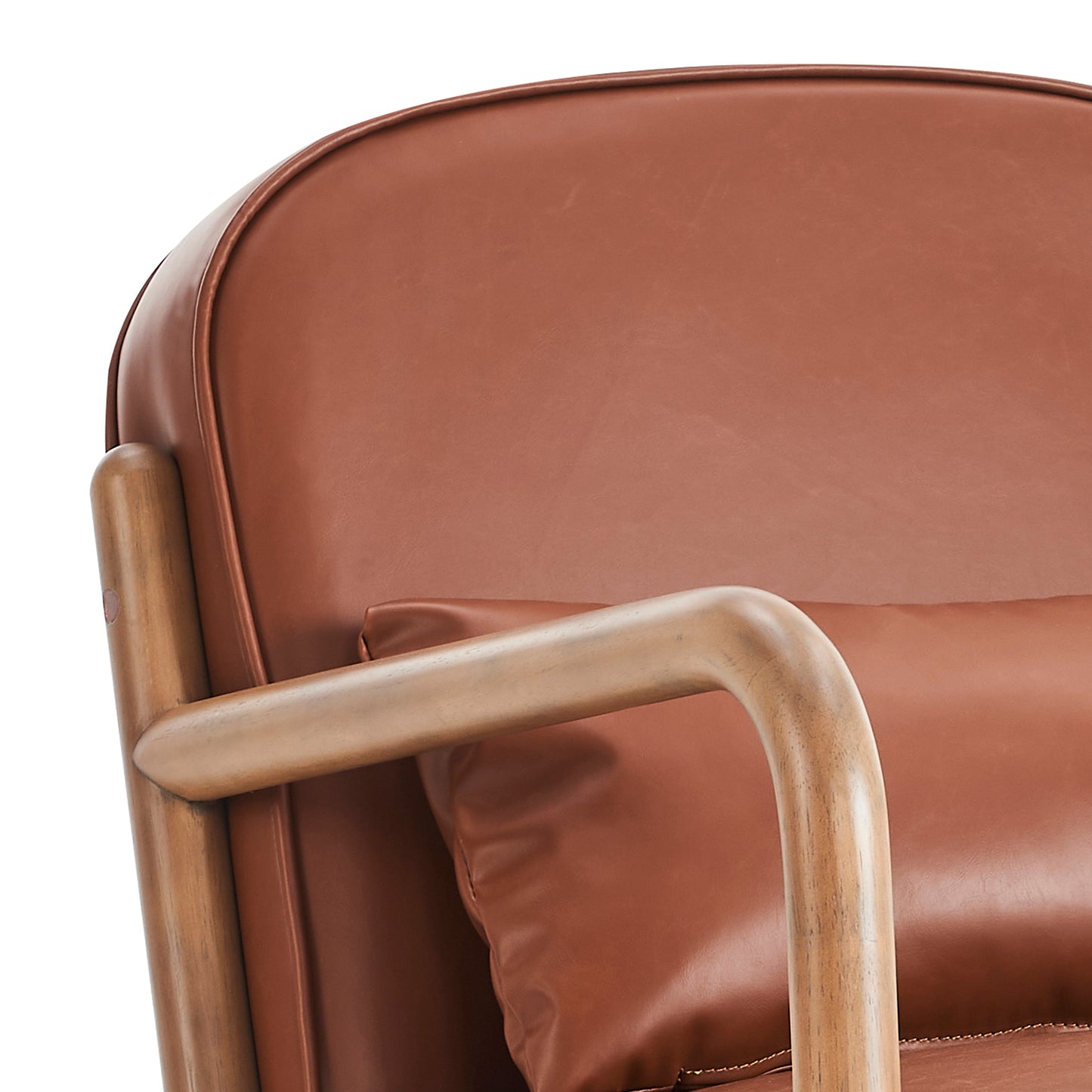 Fani Faux Leather Accent Chair