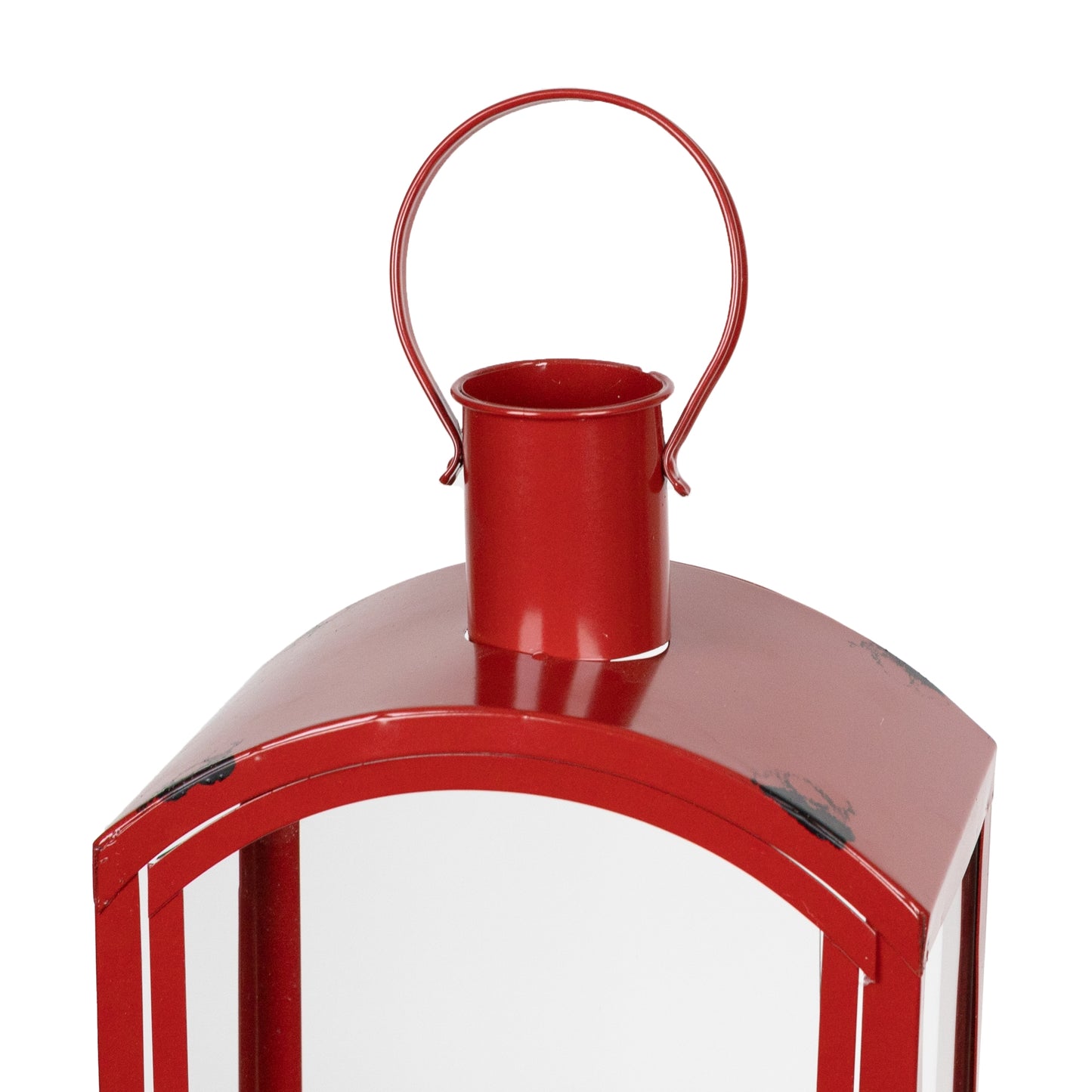 Rustic Red Curved Top Lantern