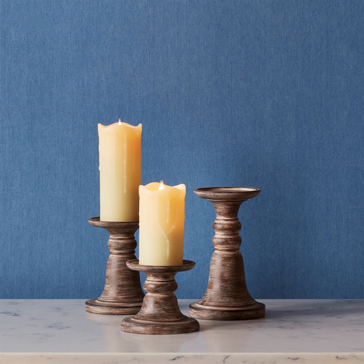 Traditional Stone Candle Holder Set