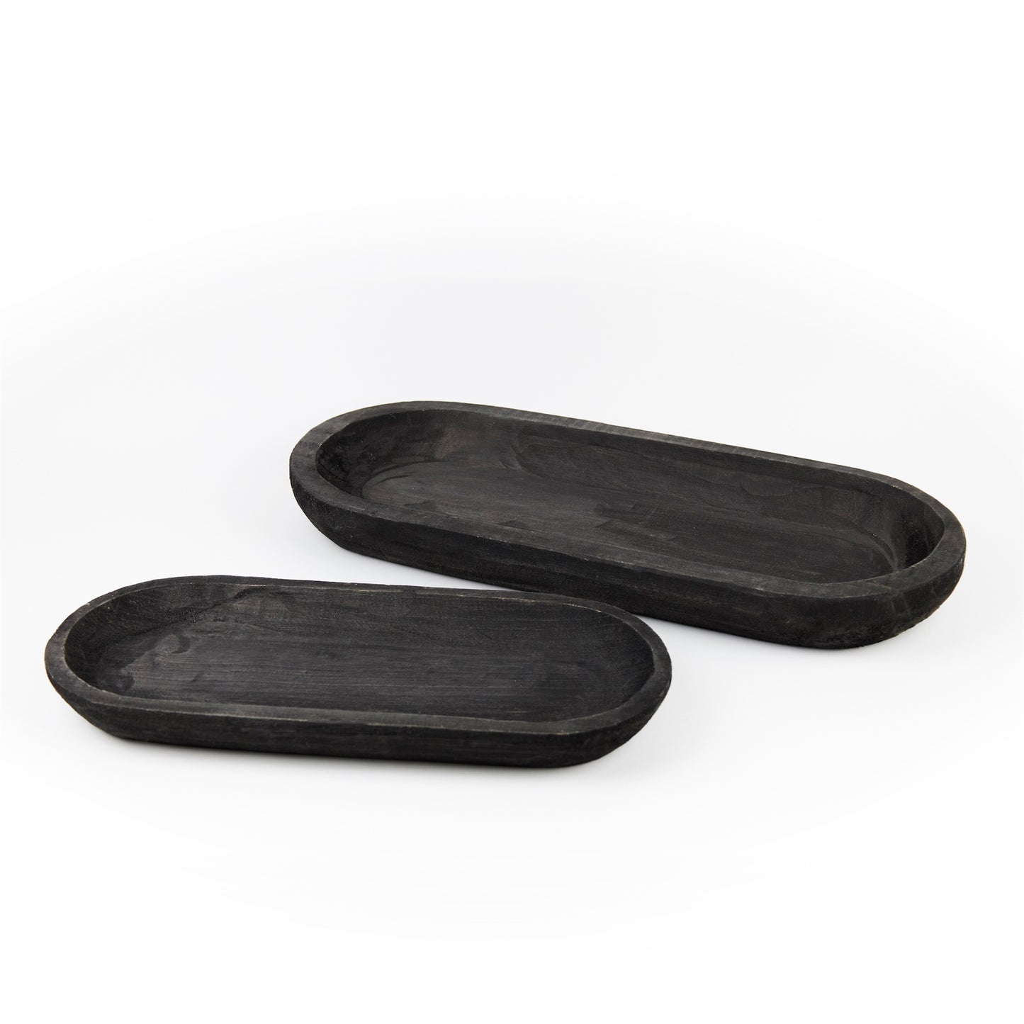 Wooden Dough Bowl Design Tray Set