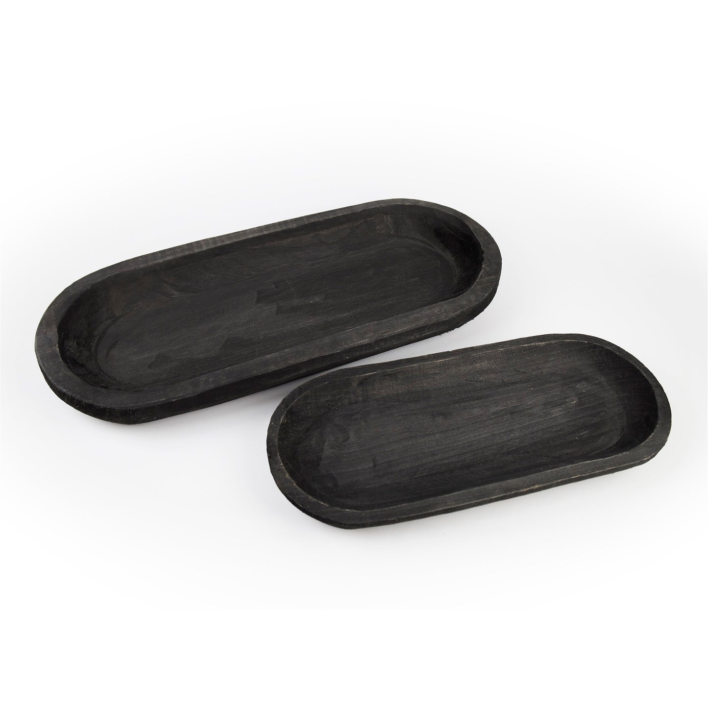 Wooden Dough Bowl Design Tray Set