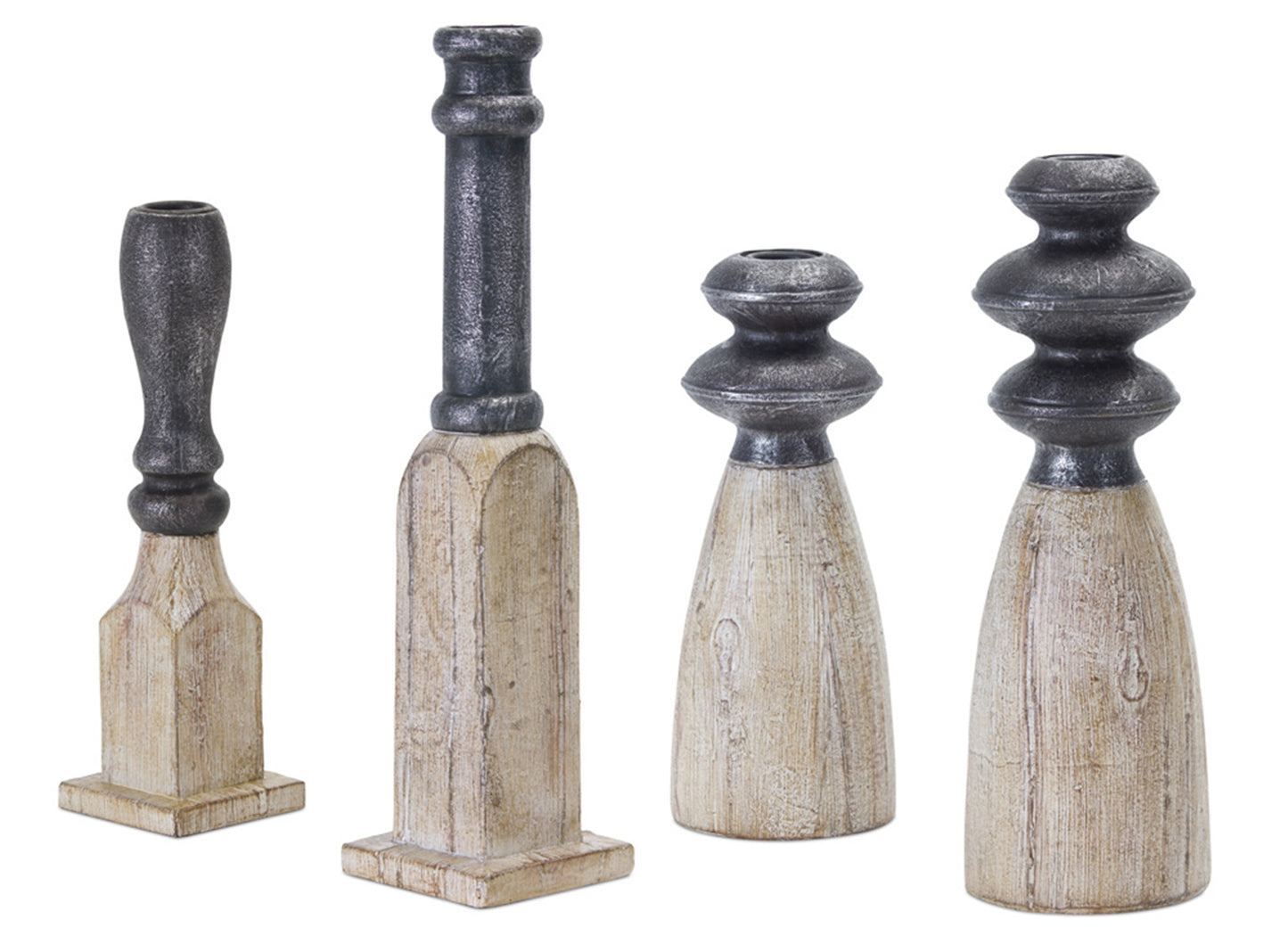 Contemporary Assorted Candle Holder Sticks Set