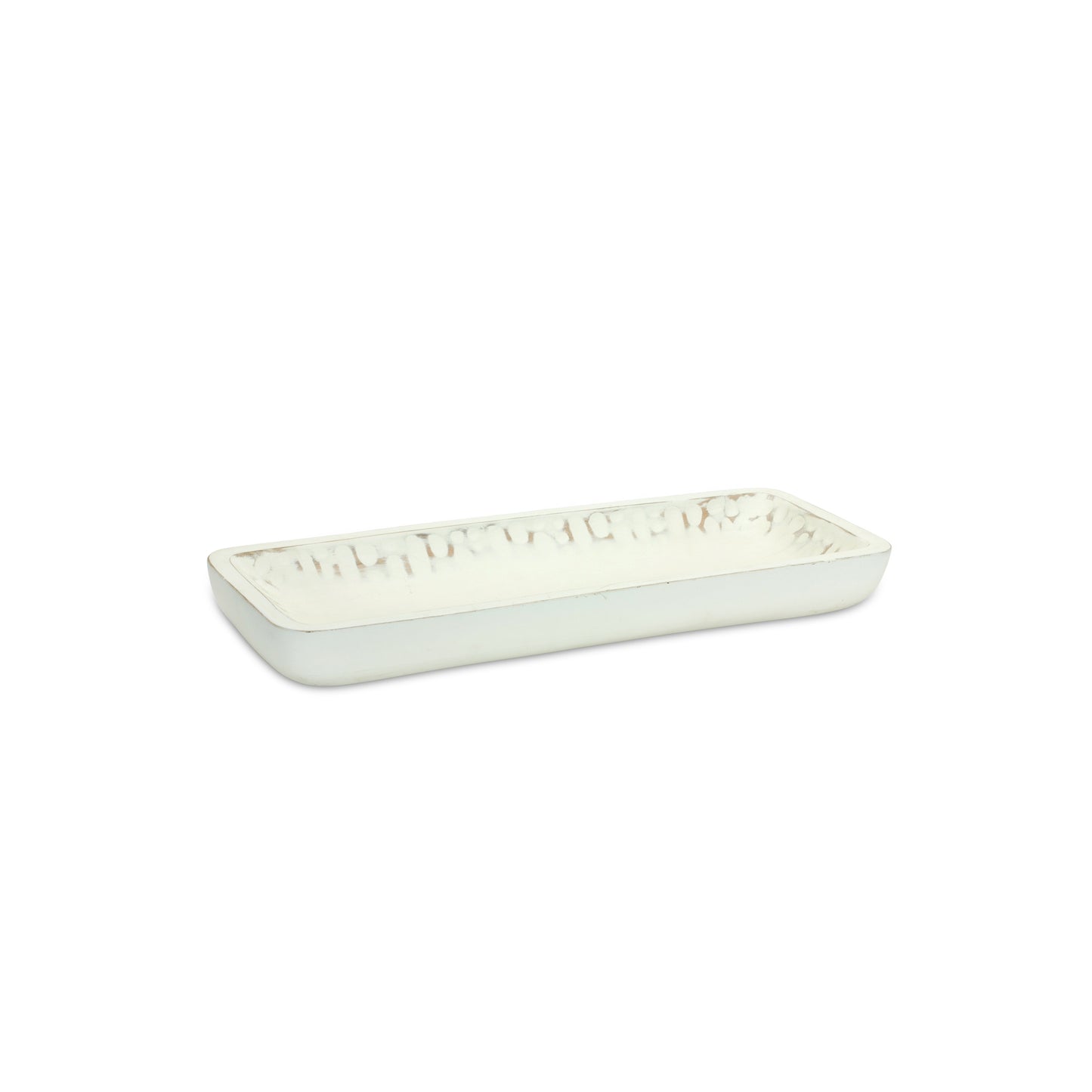 White Washed Mango Wood Tray Set