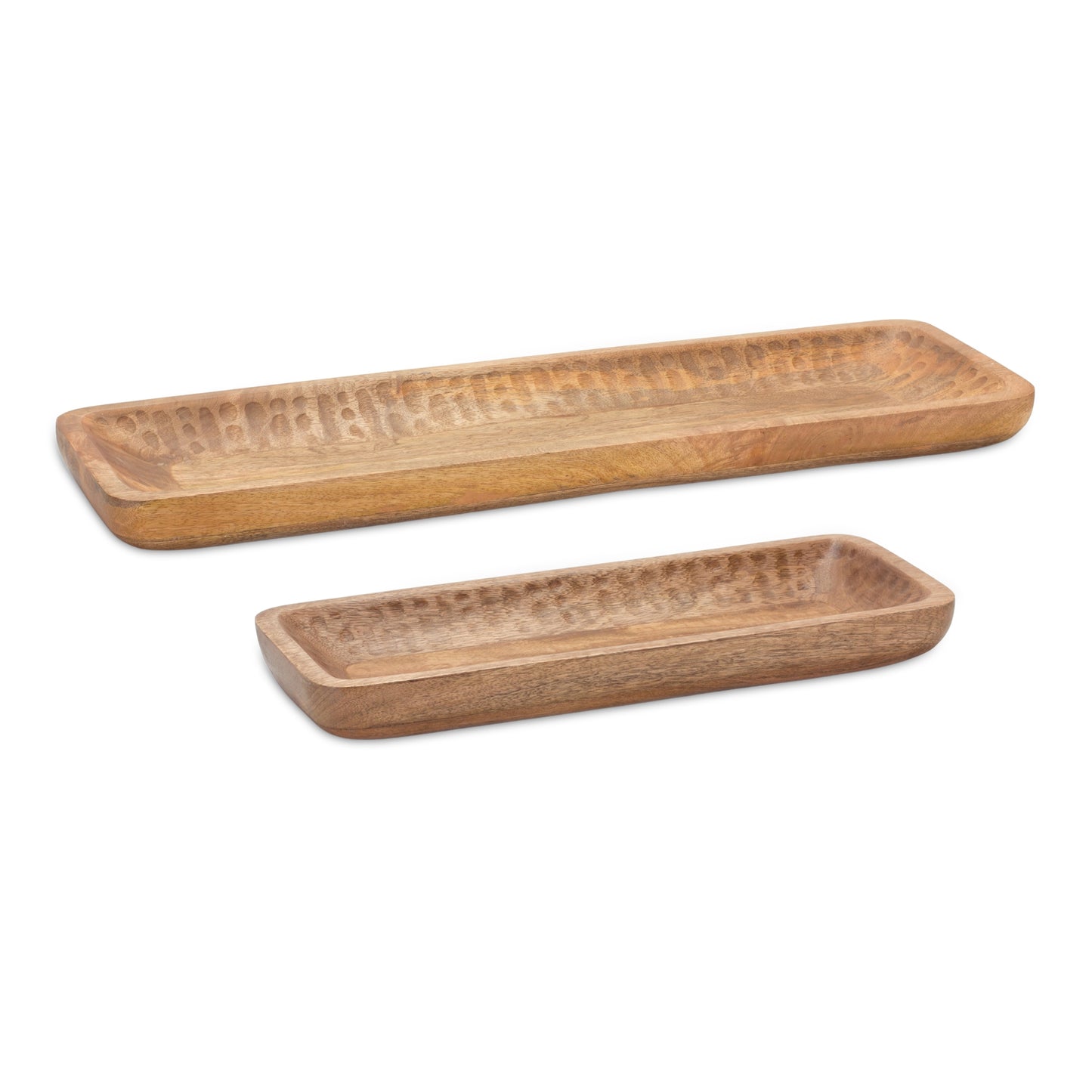 Natural Mango Wood Tray Set