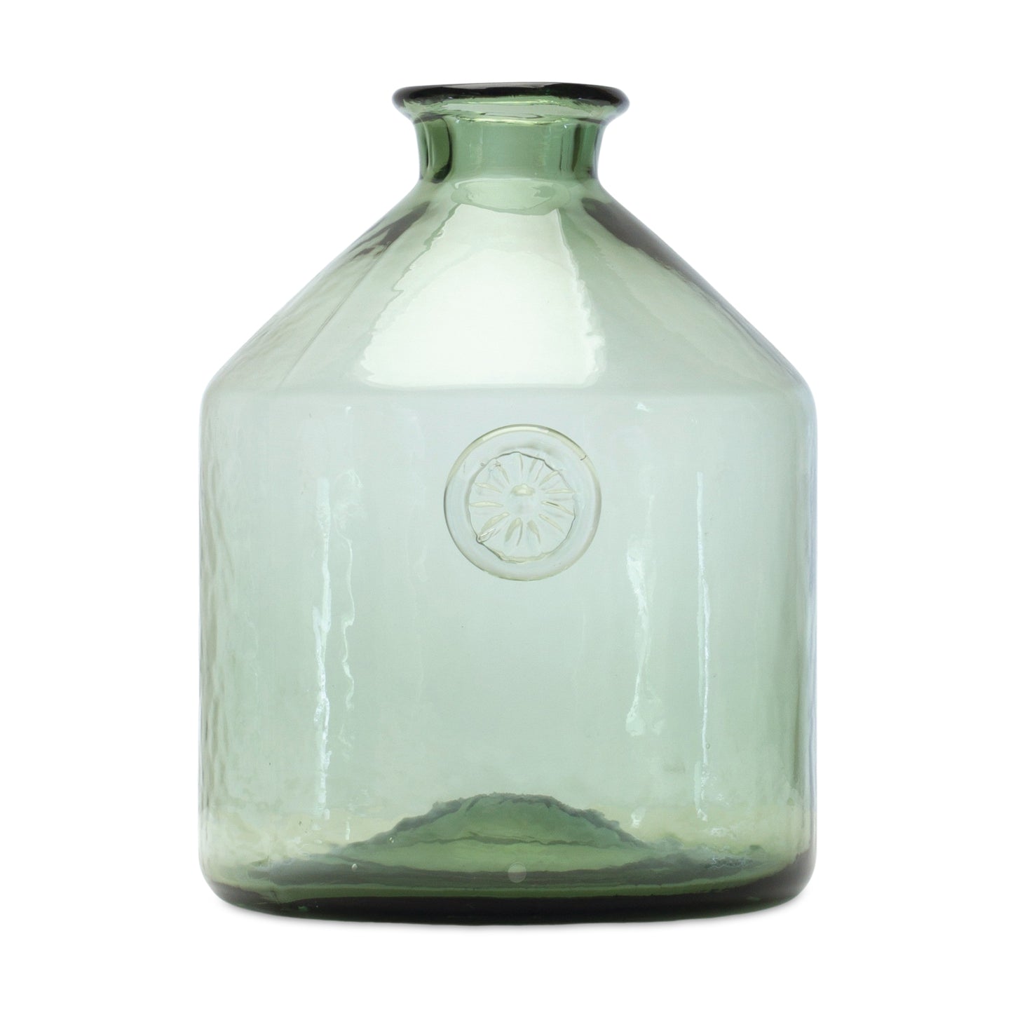 Sage Glass Bottle Neck Vase