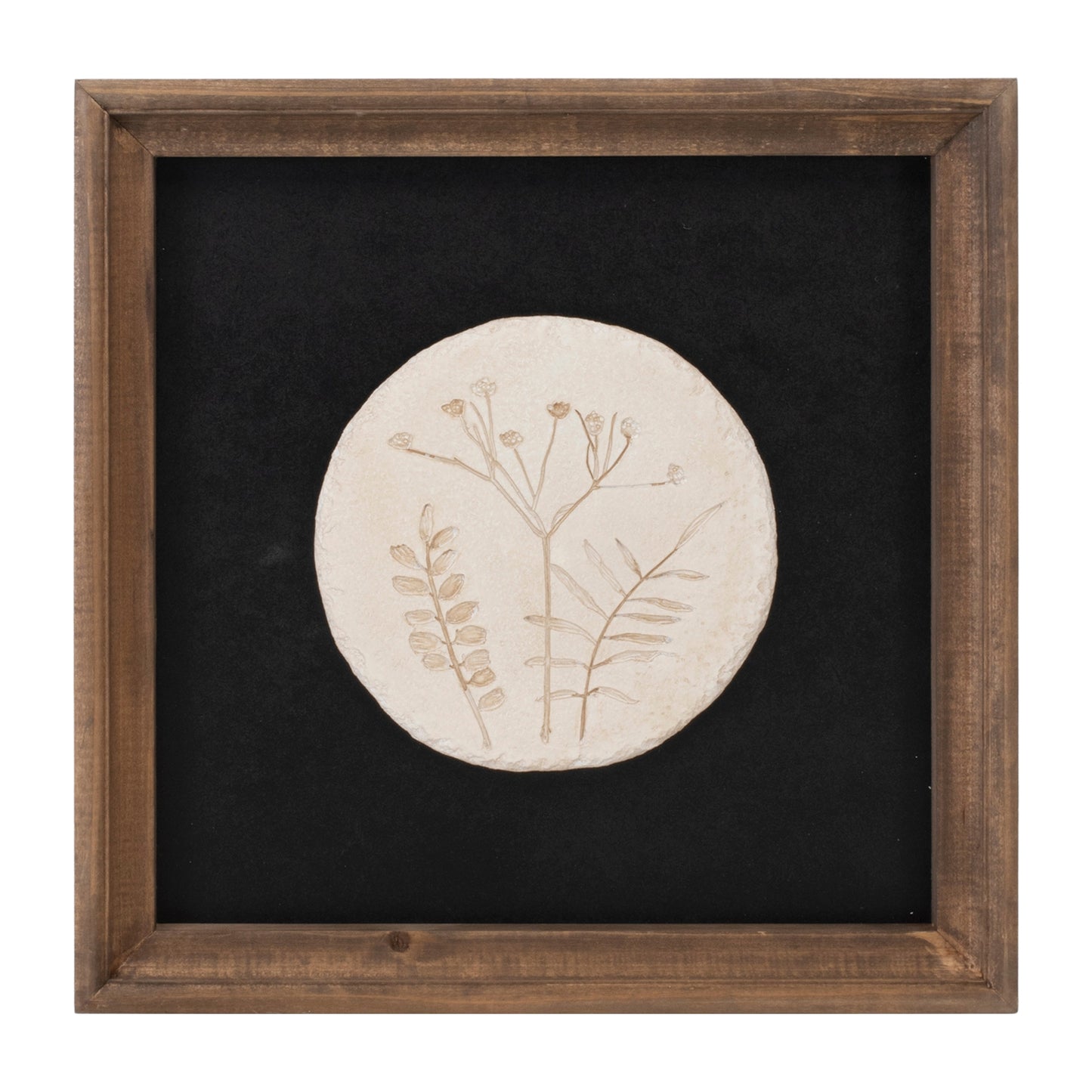 Wood Framed Floral Plaque Set
