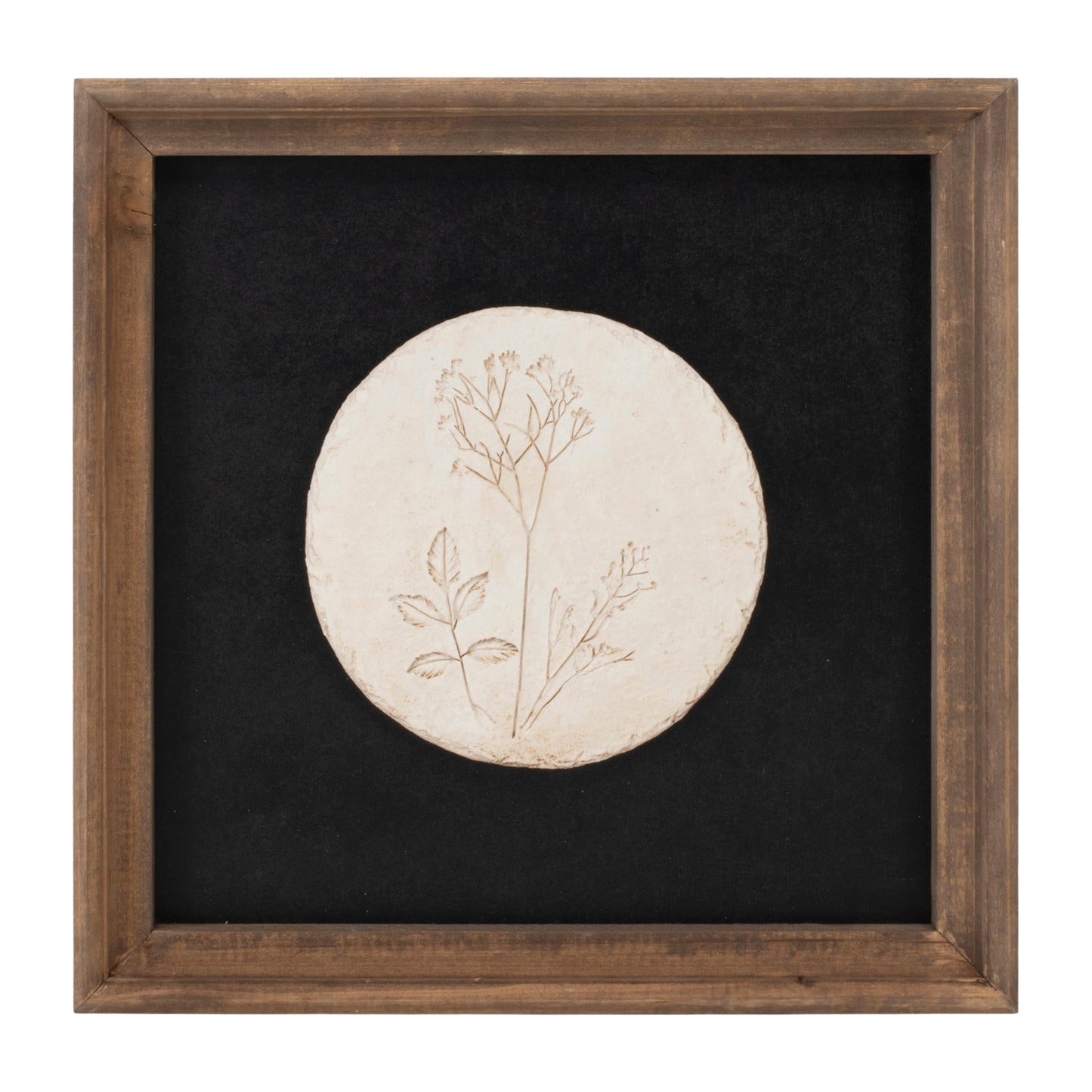 Wood Framed Floral Plaque Set