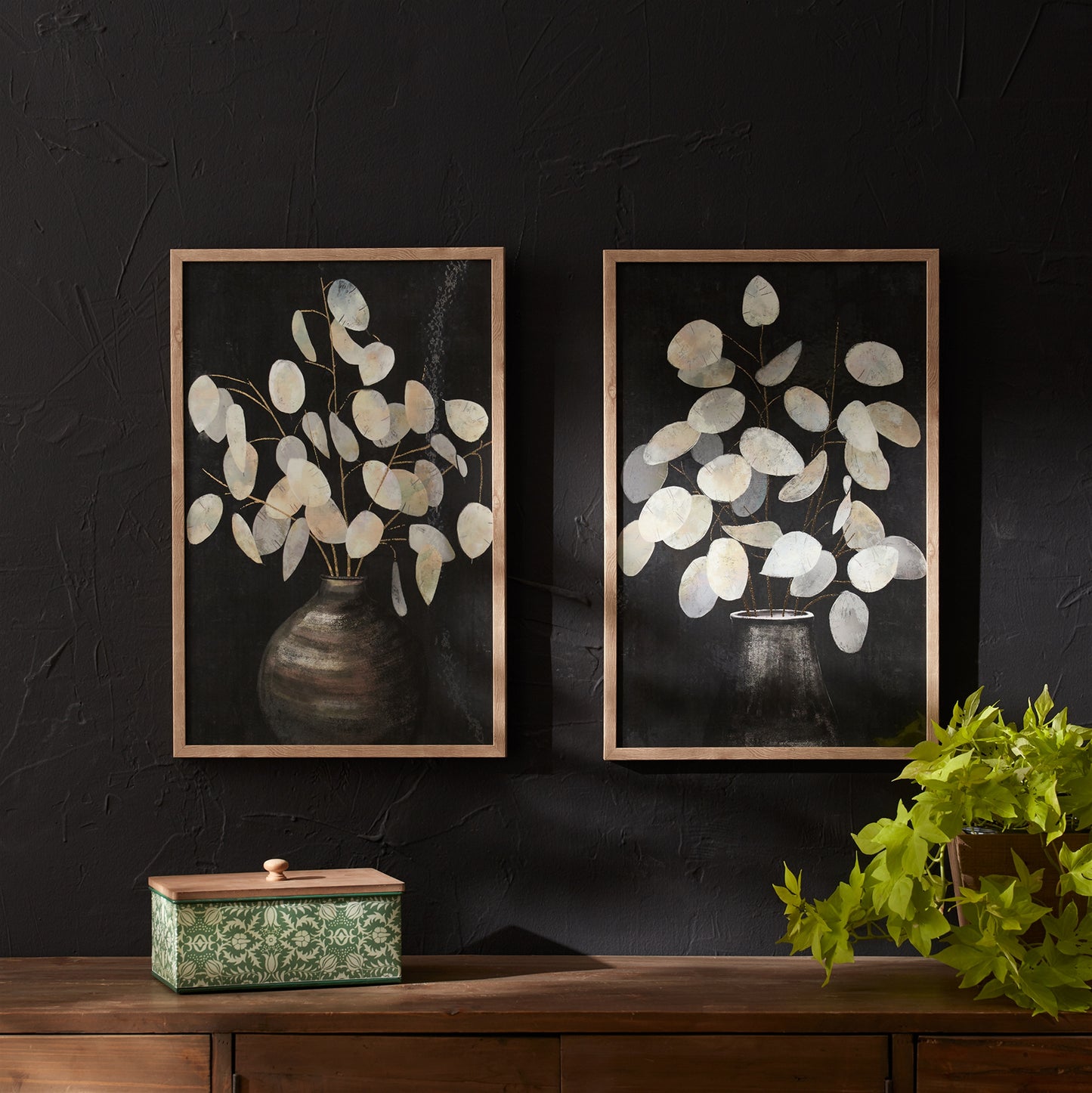 Beige Eucalyptus Print Set