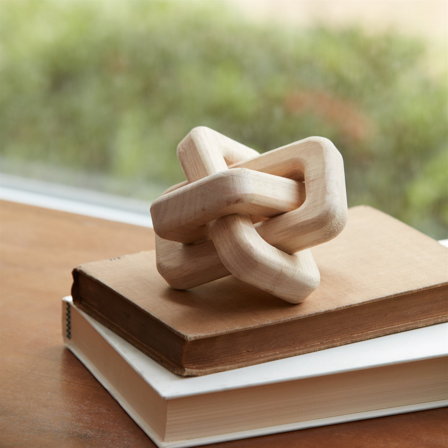 Oak Wood Square Link Décor Set