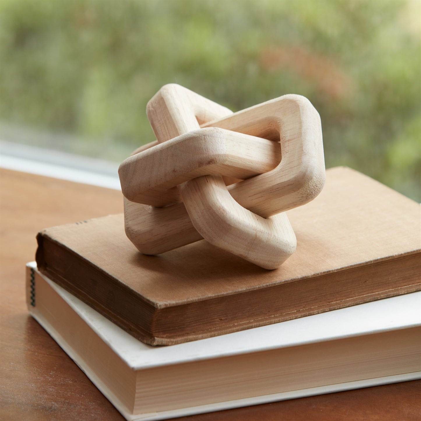 Oak Wood Square Link Décor Set