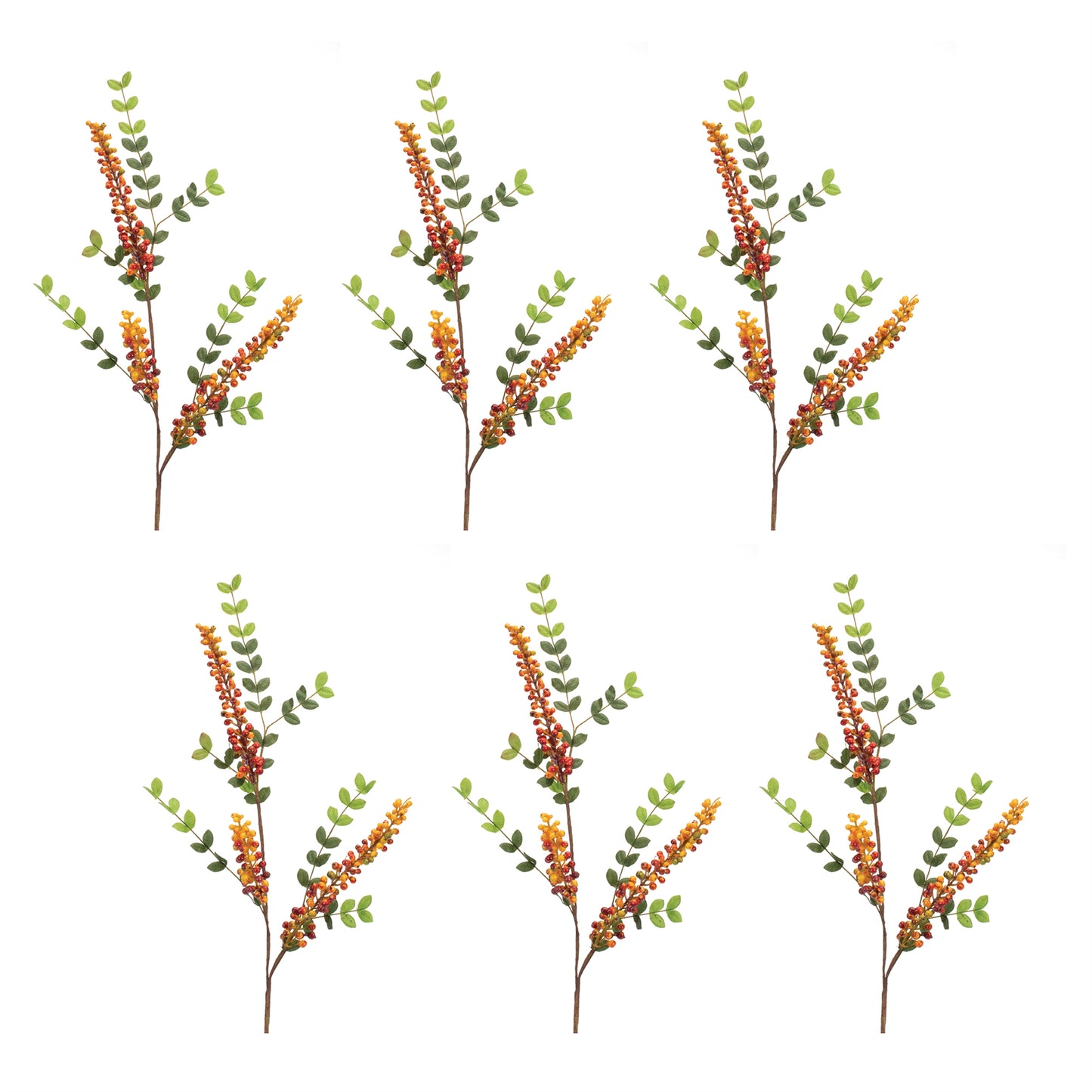 Orange Berry Foliage Spray Set