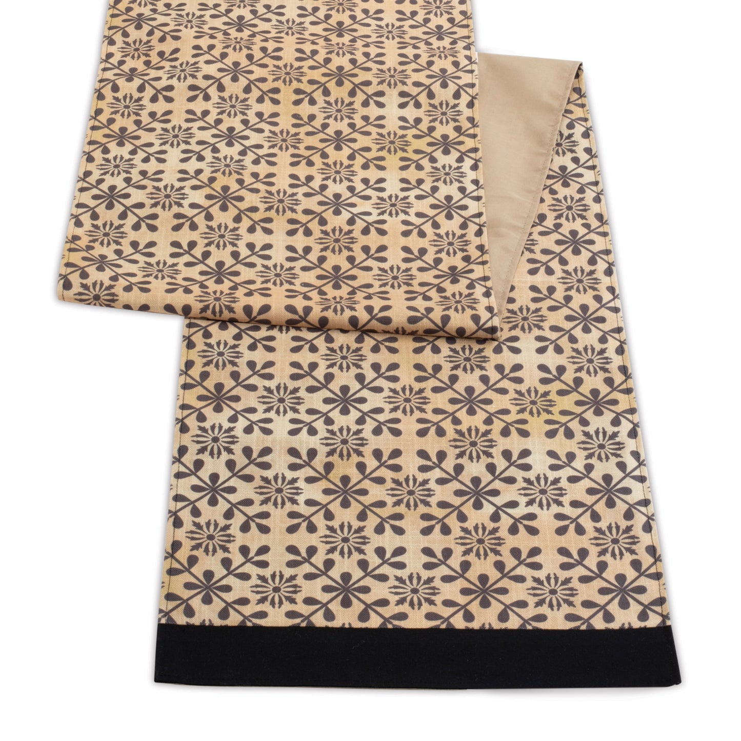 Geometric Floral Patterned Table Runner Set
