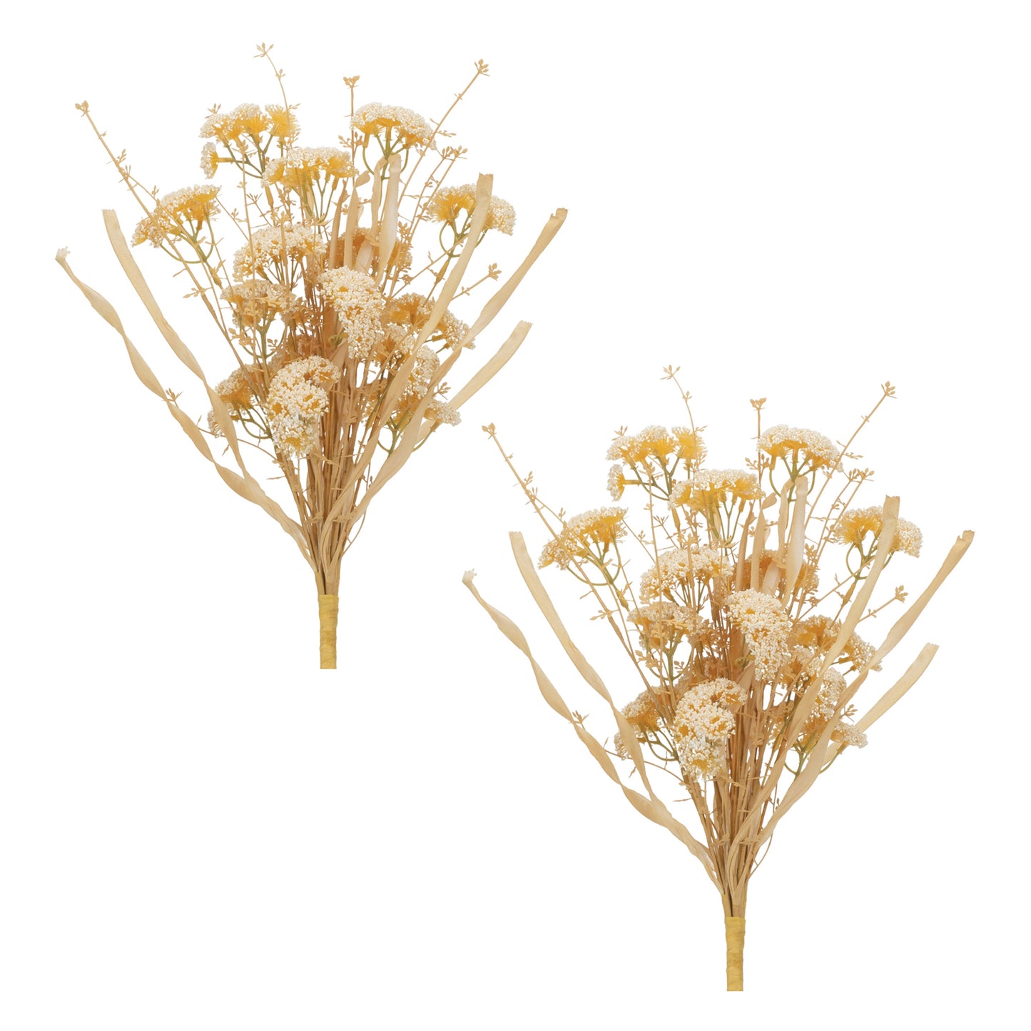 Beige Floral Grass Bush Set