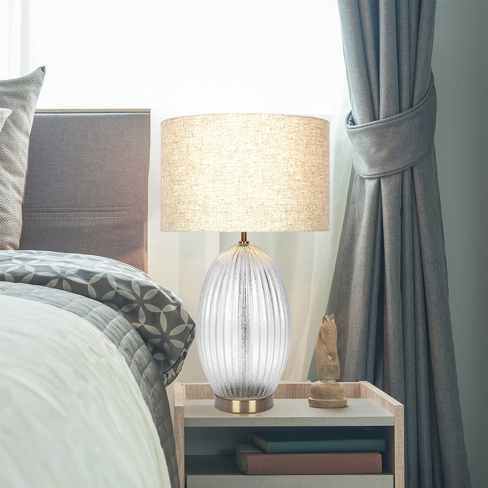 Aurora Ribbed Glass Lamp