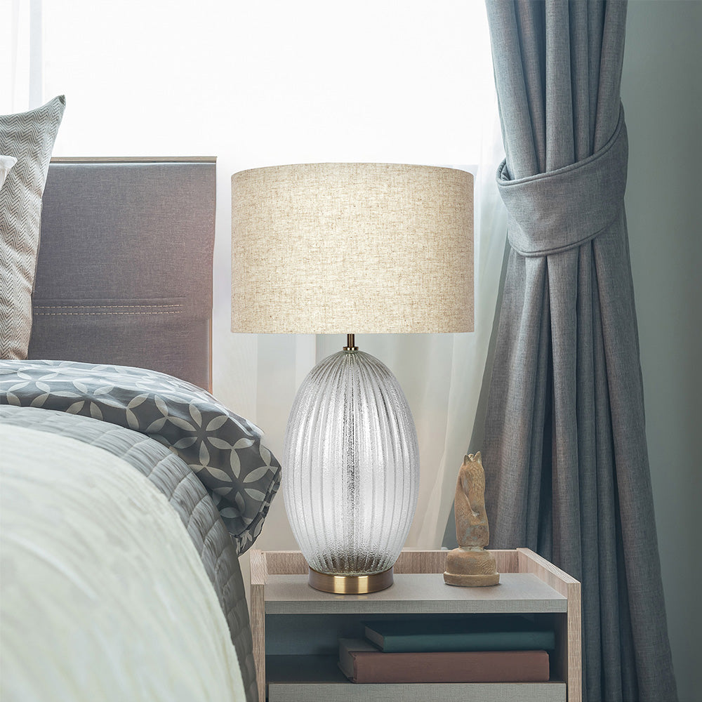 Aurora Ribbed Glass Lamp