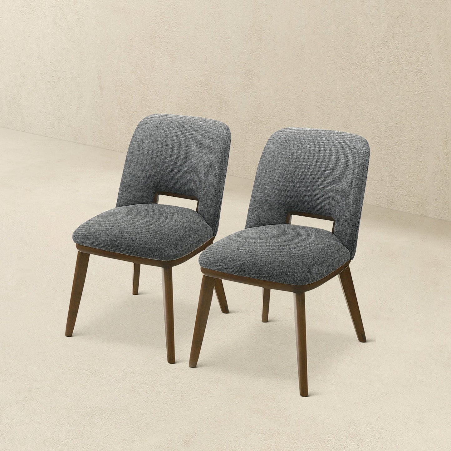 Blake Dark Grey Fabric Dining Chairs