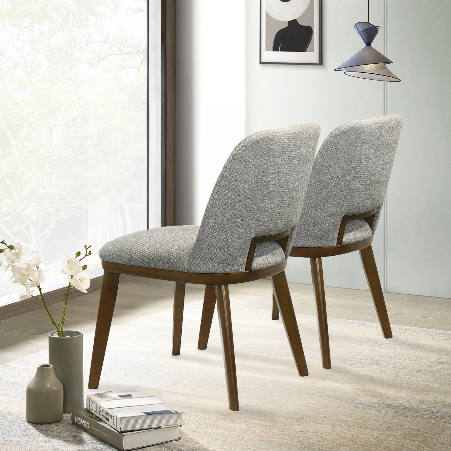 Blake Light Grey Fabric Dining Chairs
