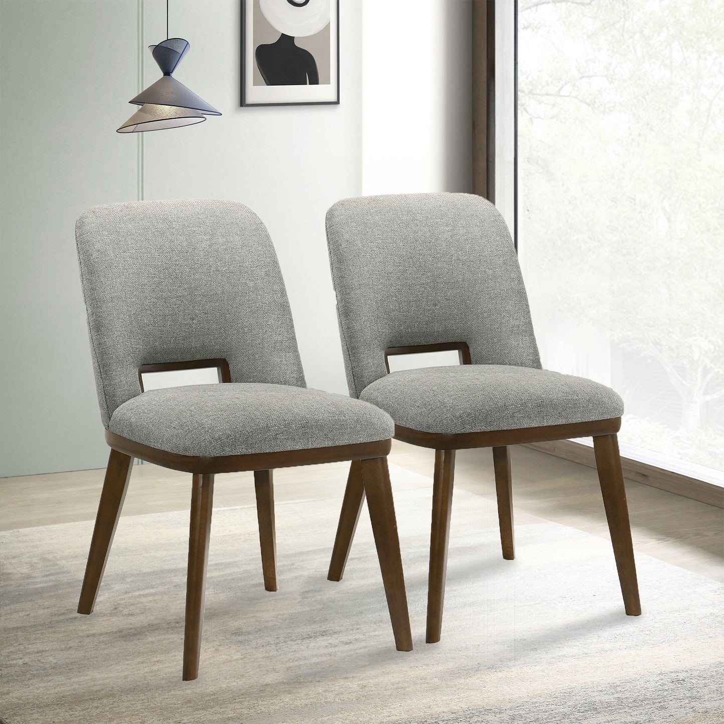 Blake Light Grey Fabric Dining Chairs
