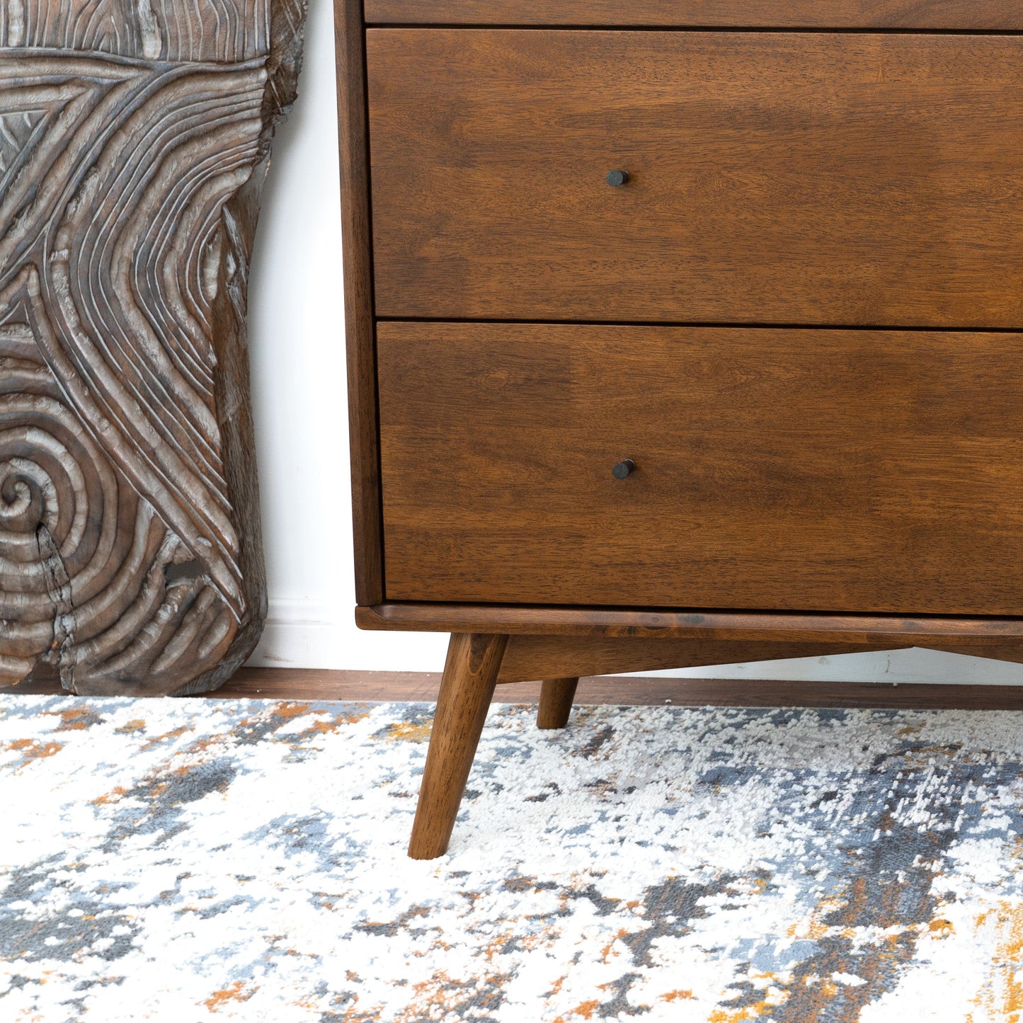 Caroline Mid Century Modern Solid Wood Dresser