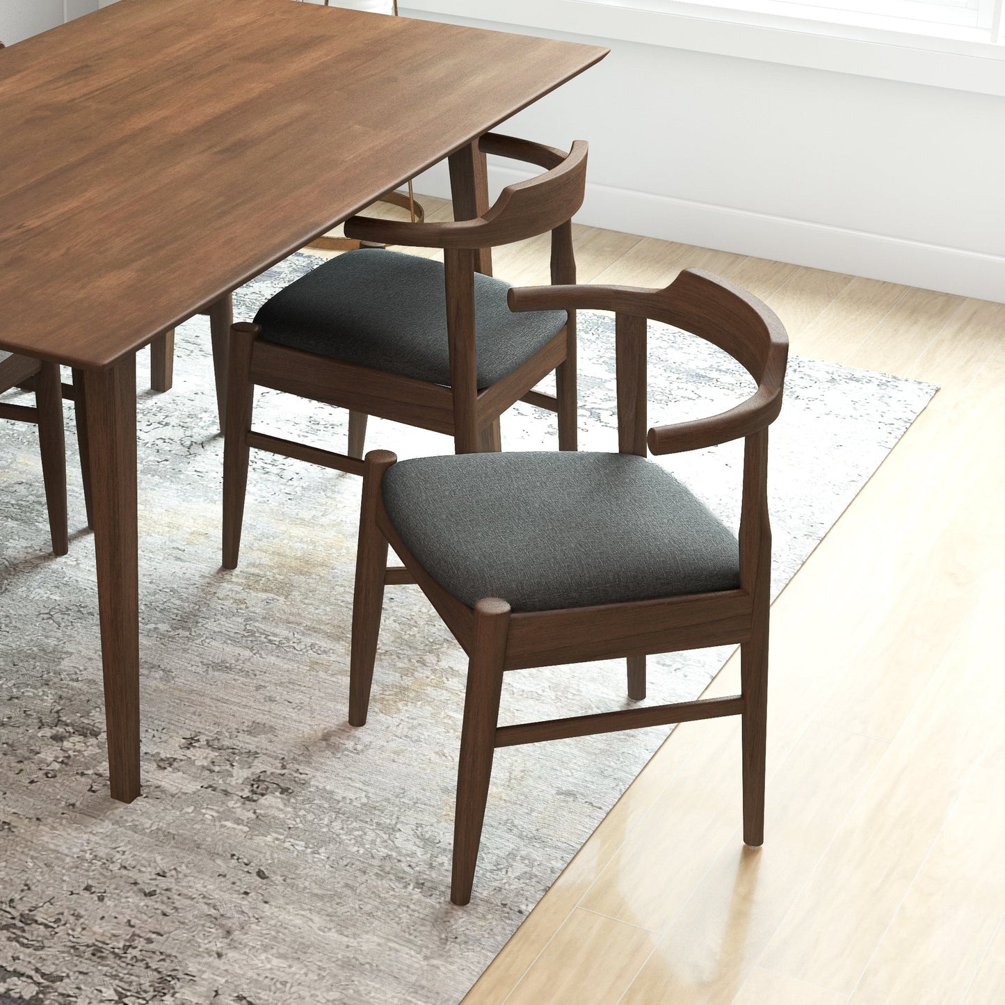 Daisy Gray Fabric Dining Chairs