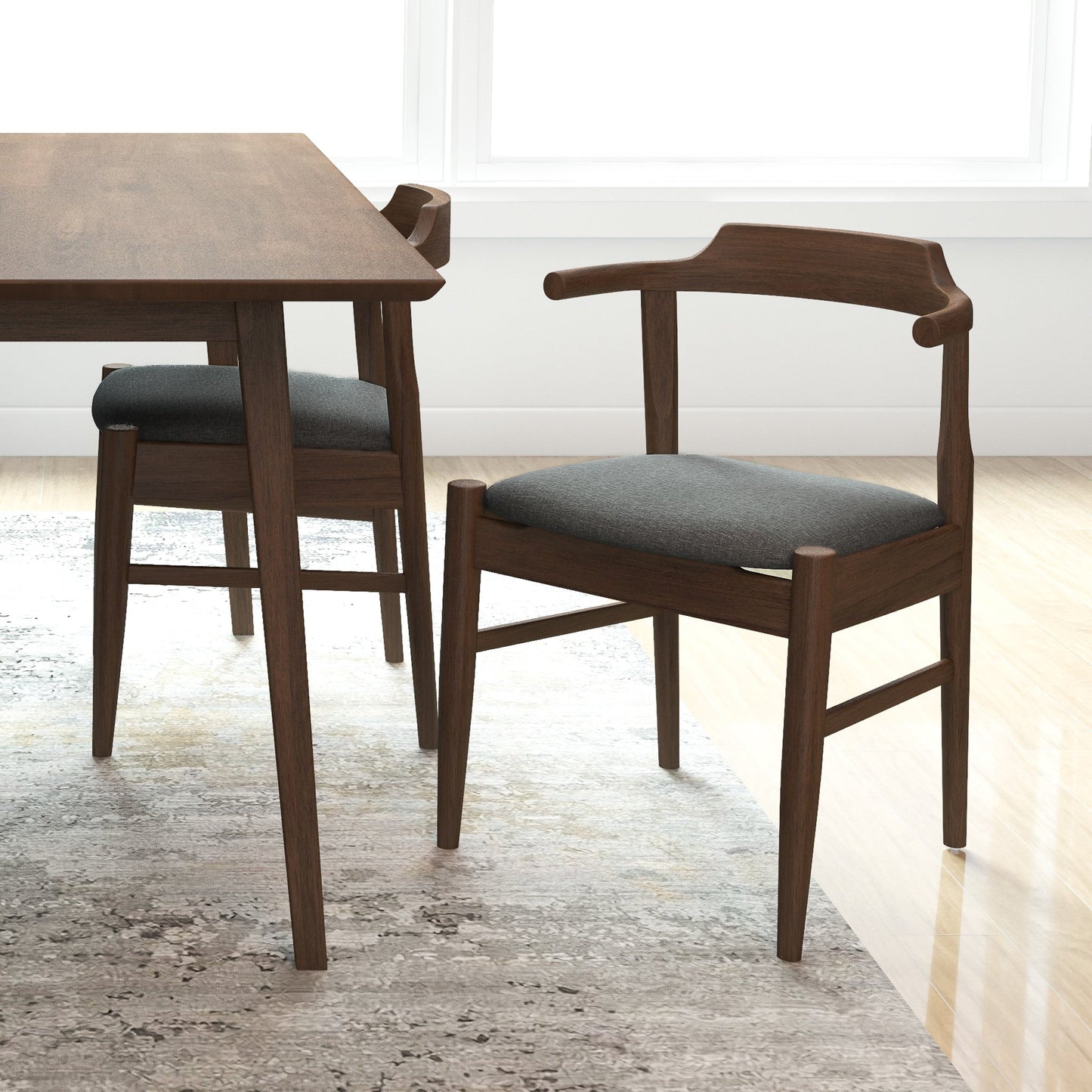 Daisy Gray Fabric Dining Chairs