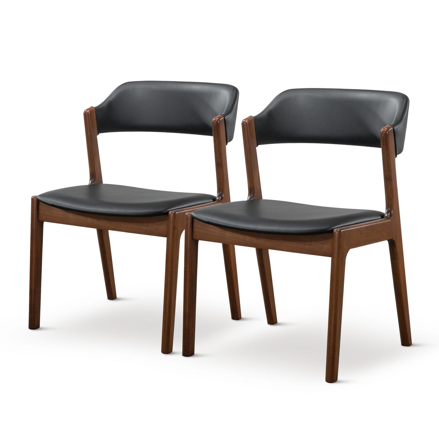 Enzo Black Leather Dining Chairs