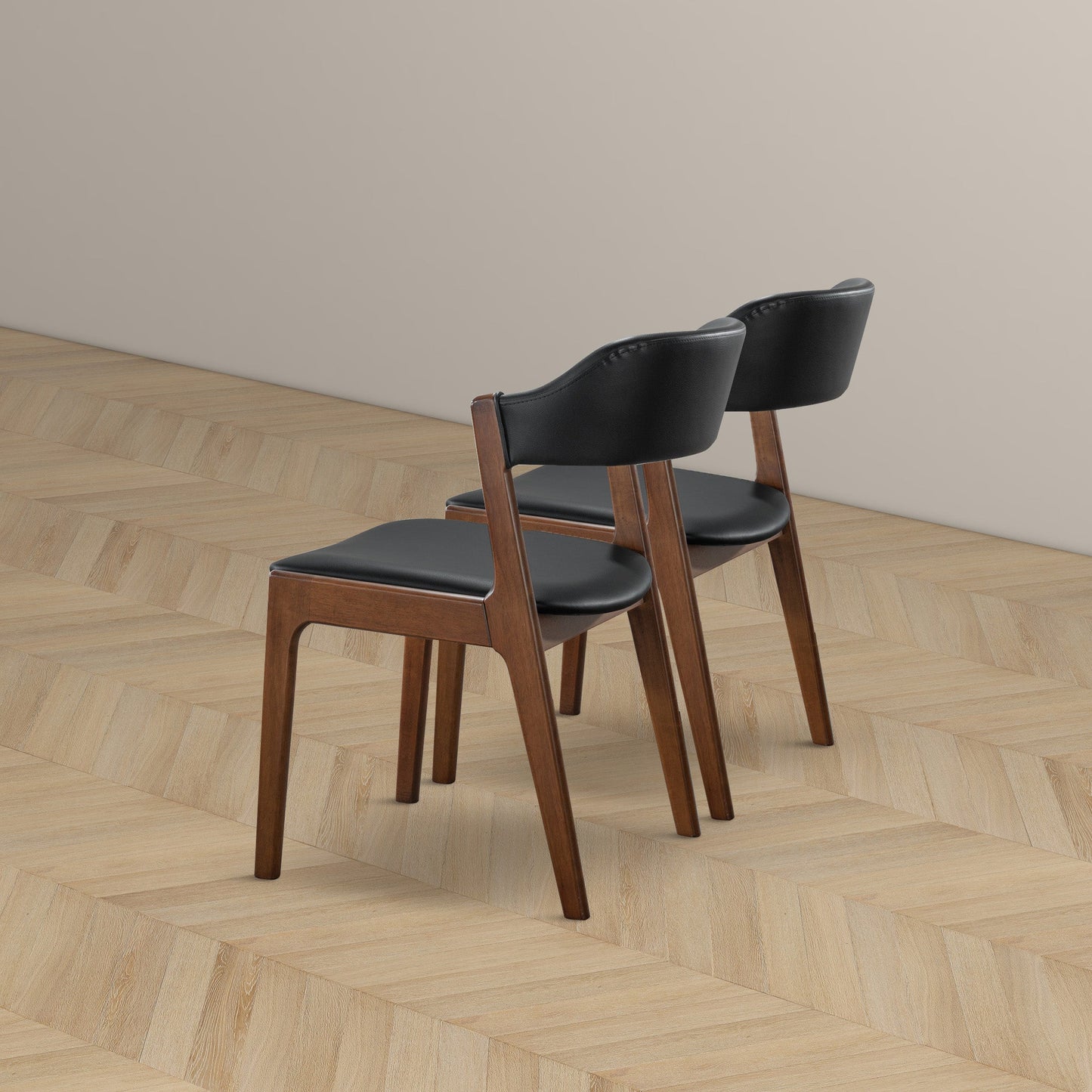 Enzo Black Leather Dining Chairs