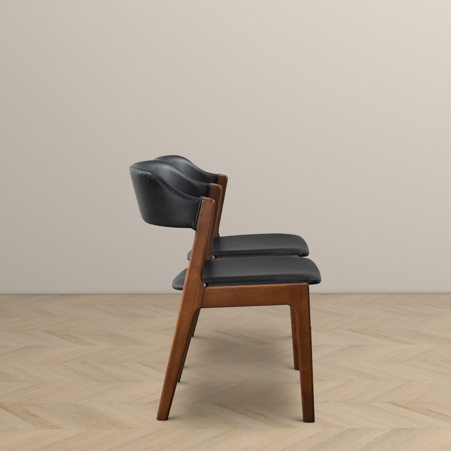 Enzo Black Leather Dining Chairs