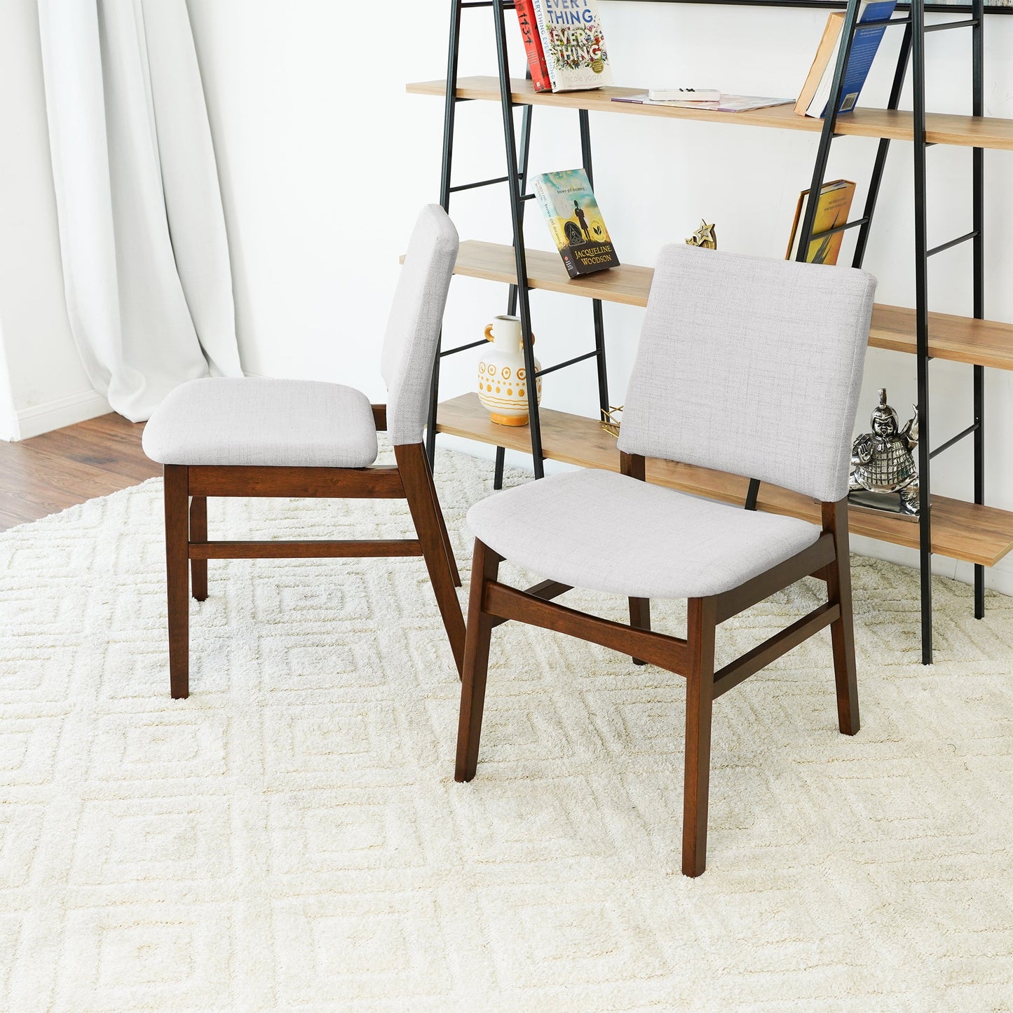 Gusto Fabric Dining Chairs In Light Gray
