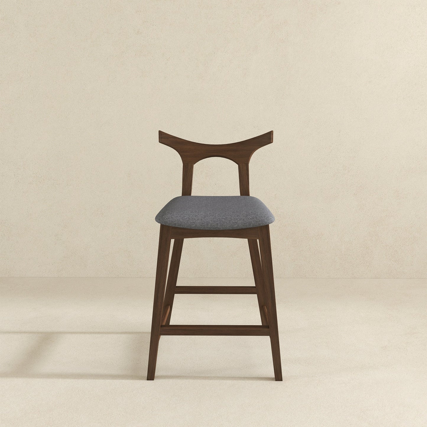 Hester Solid Wood Upholstered Square Bar Stools