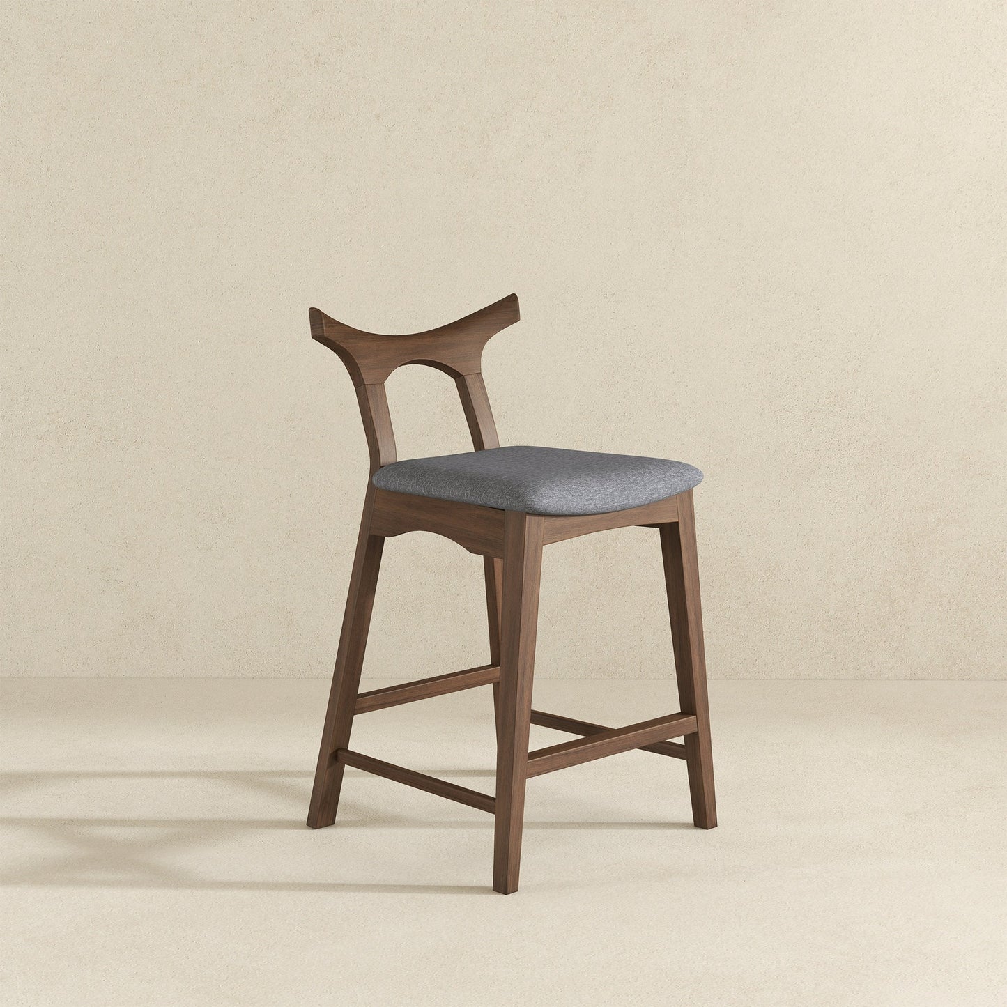 Hester Solid Wood Upholstered Square Bar Stools