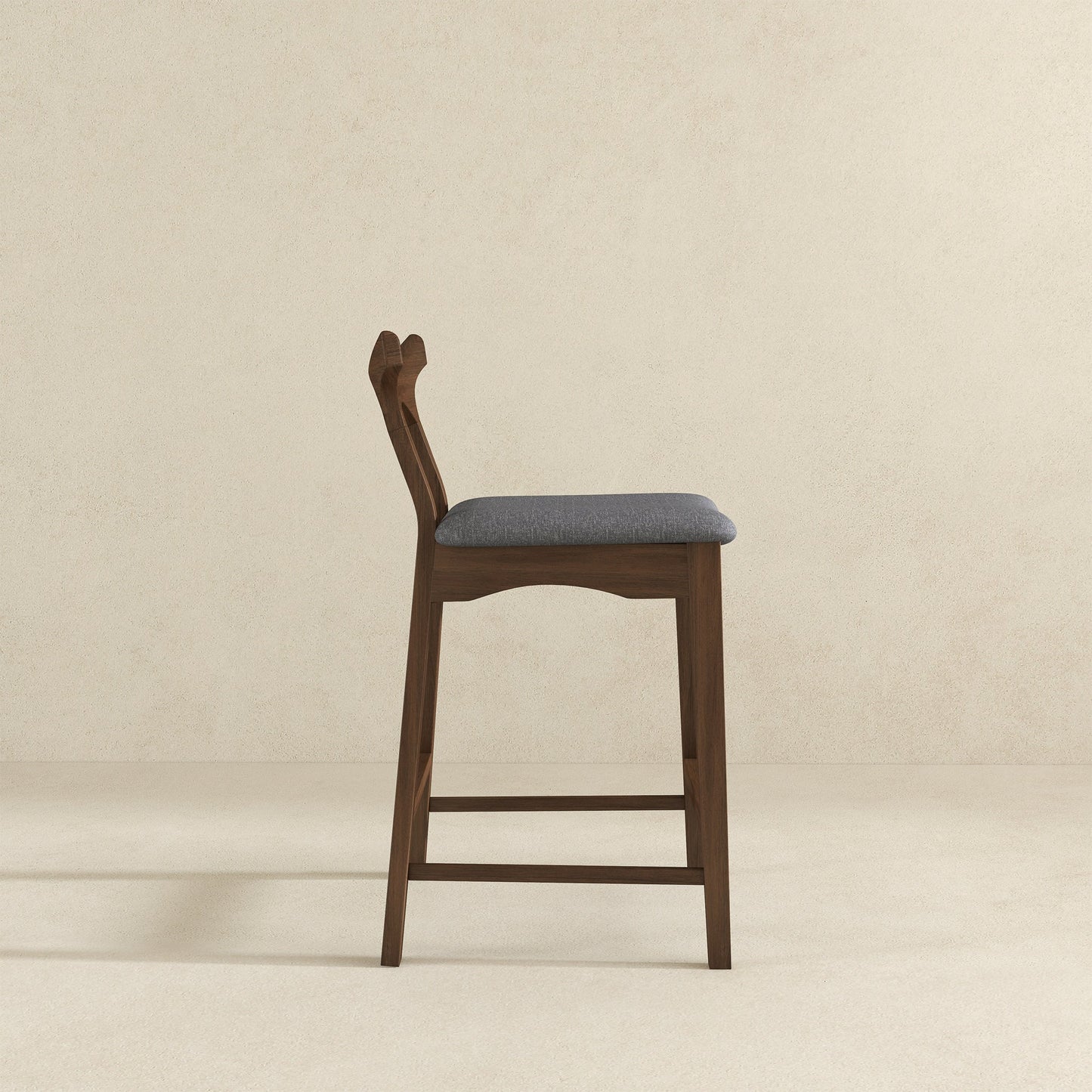 Hester Solid Wood Upholstered Square Bar Stools