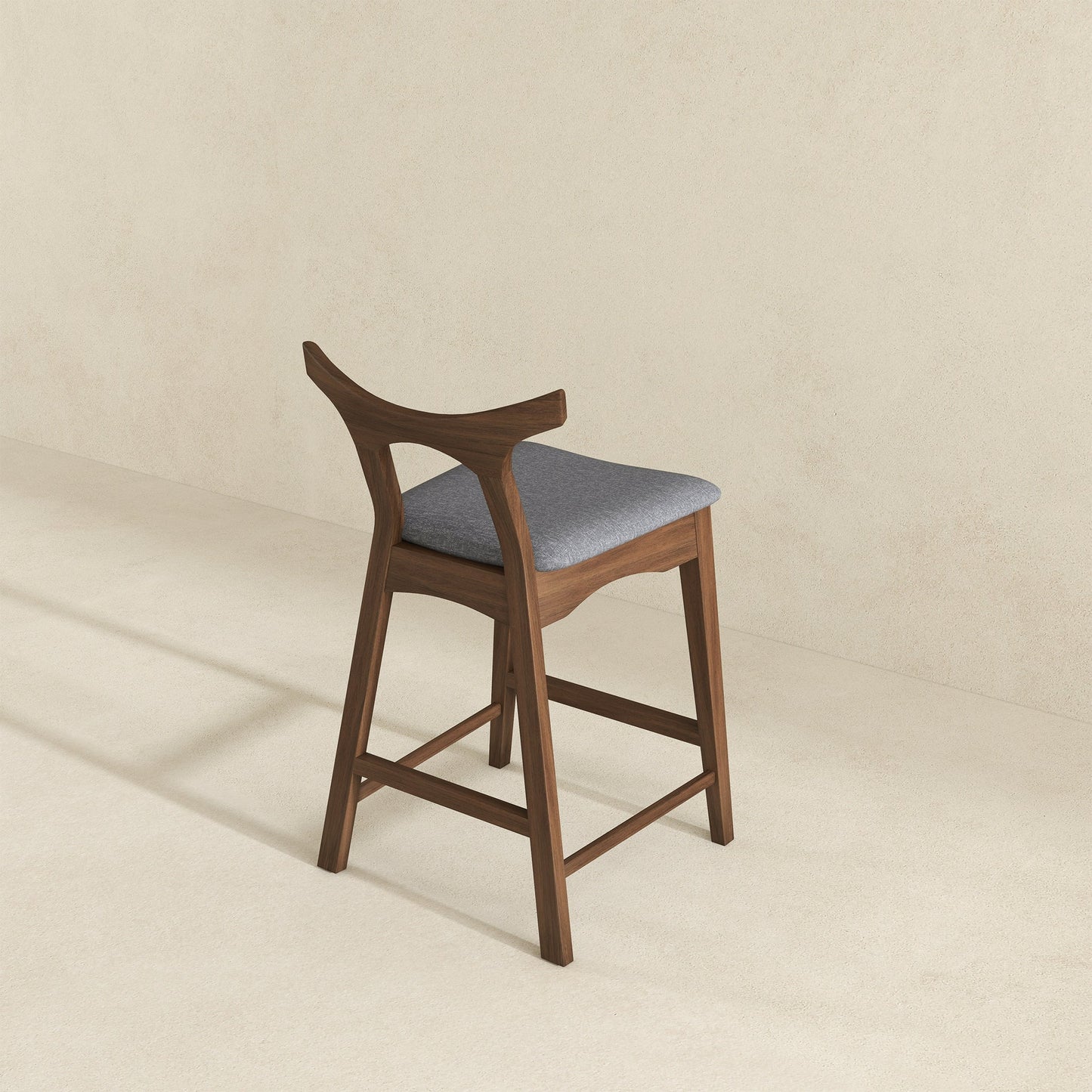 Hester Solid Wood Upholstered Square Bar Stools