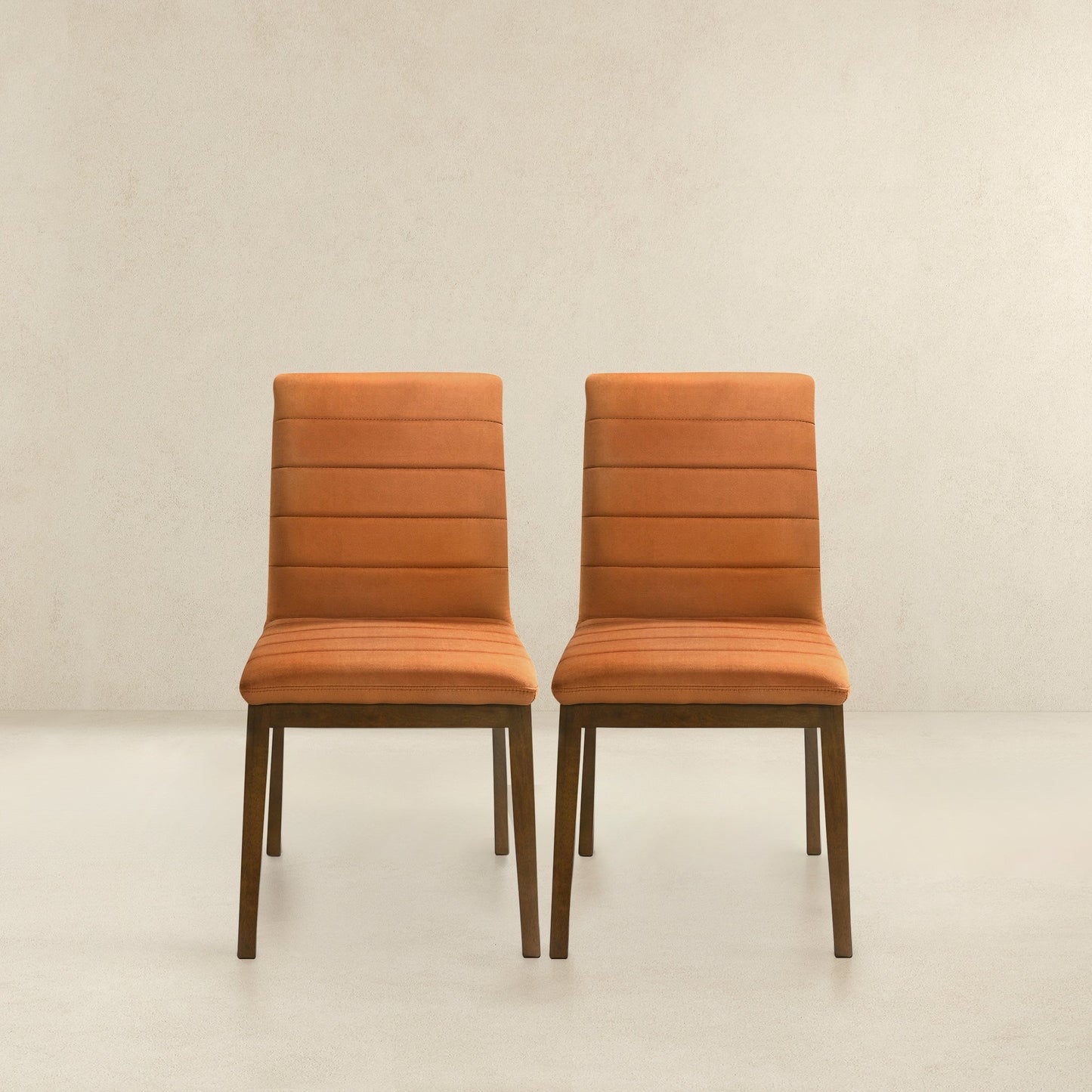 Ines Burnt Orange Velvet Dining Chairs