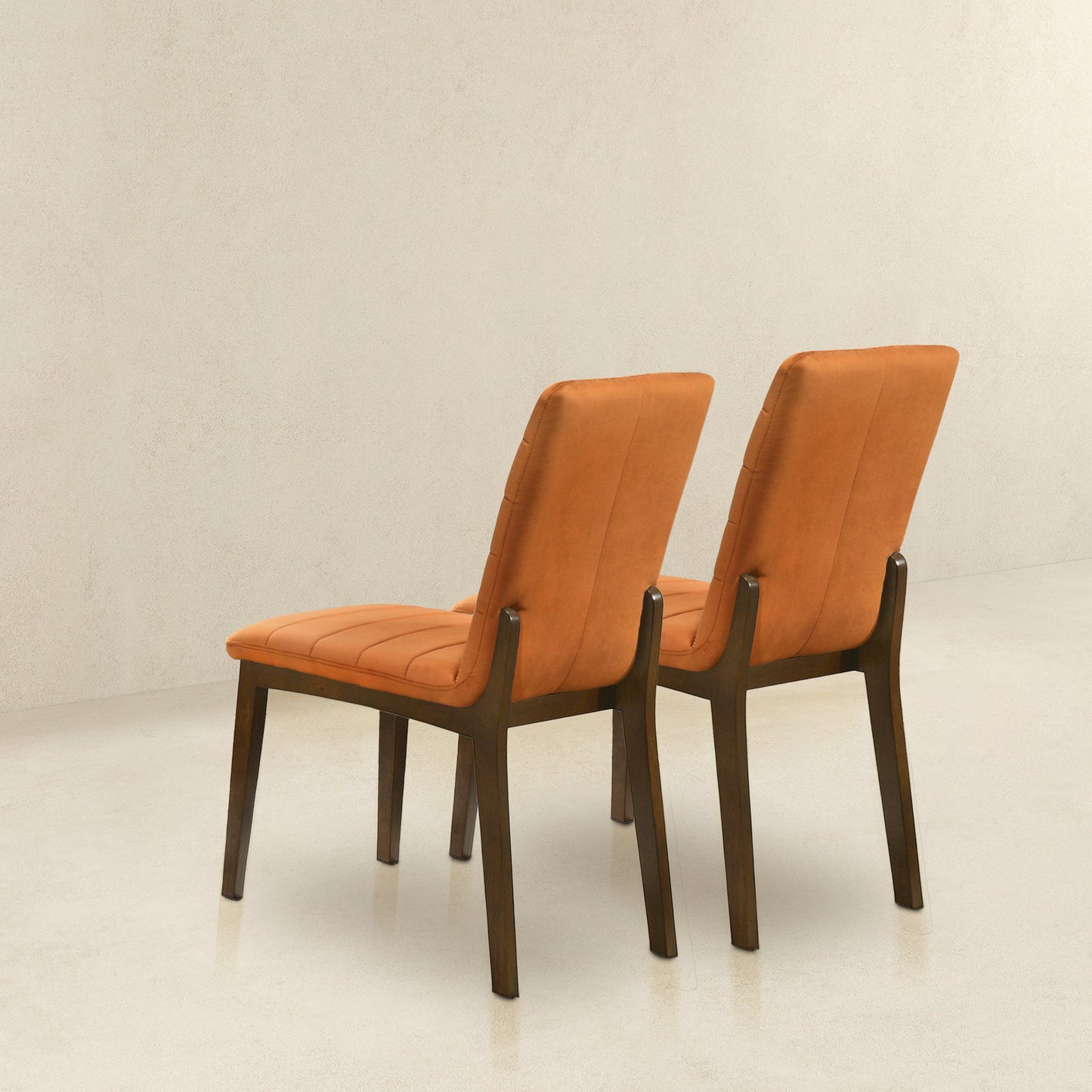 Ines Burnt Orange Velvet Dining Chairs