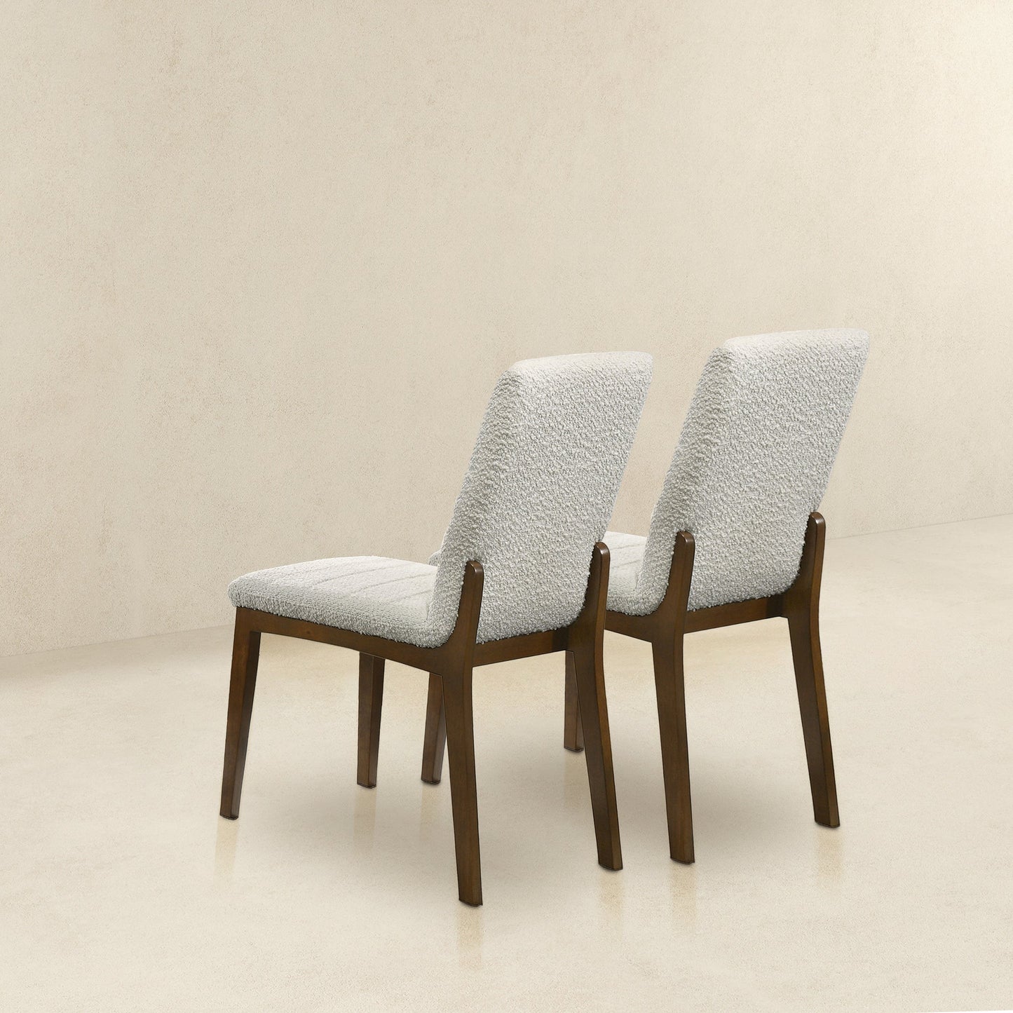 Ines White Boucle Dining Chairs