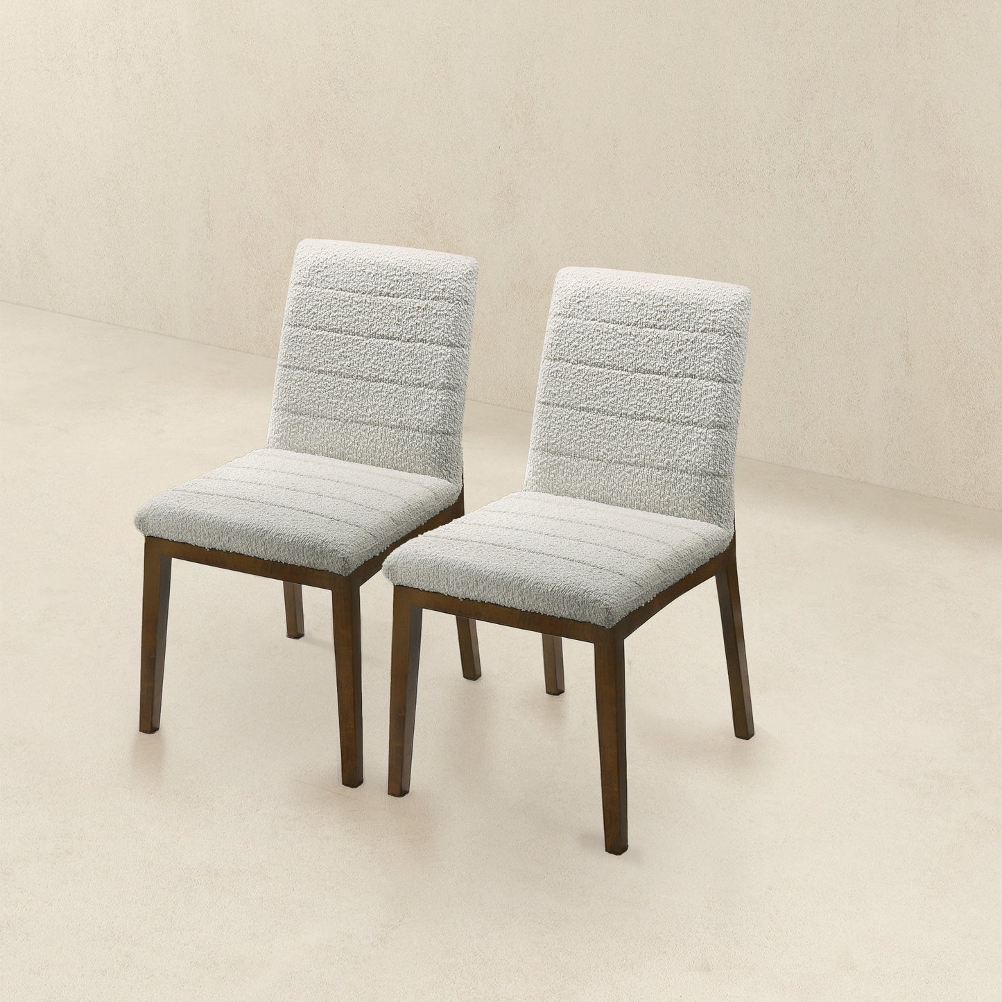 Ines White Boucle Dining Chairs