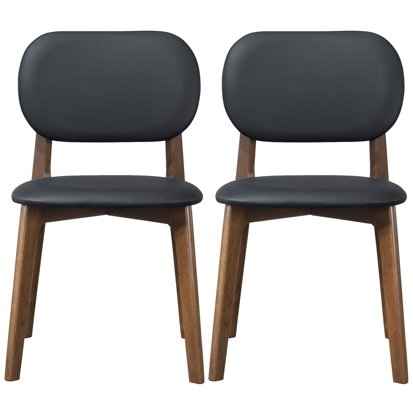 Kelsey Black Leather Dining Chairs