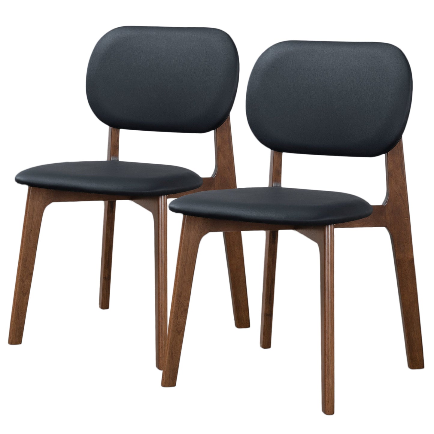 Kelsey Black Leather Dining Chairs
