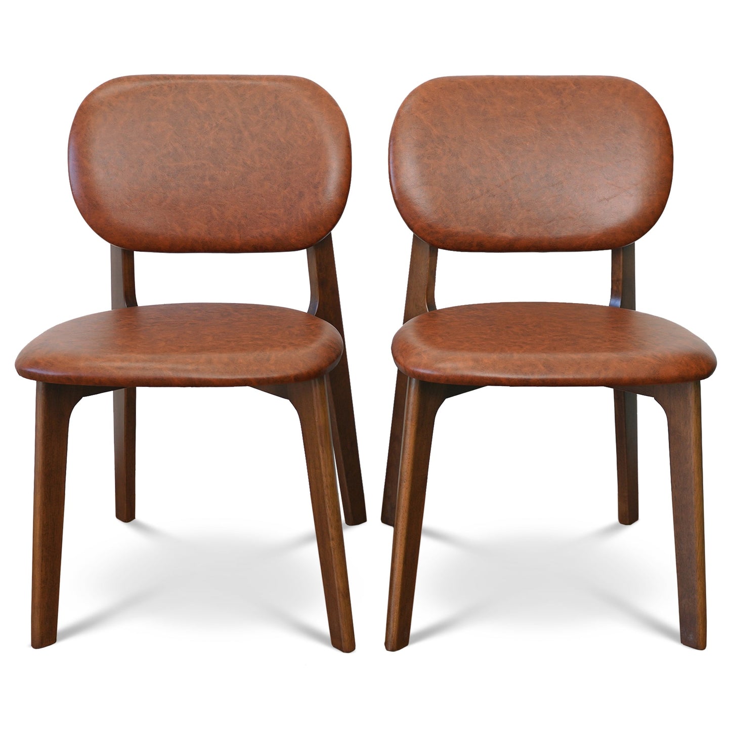 Kelsey Brown Leather Dining Chairs