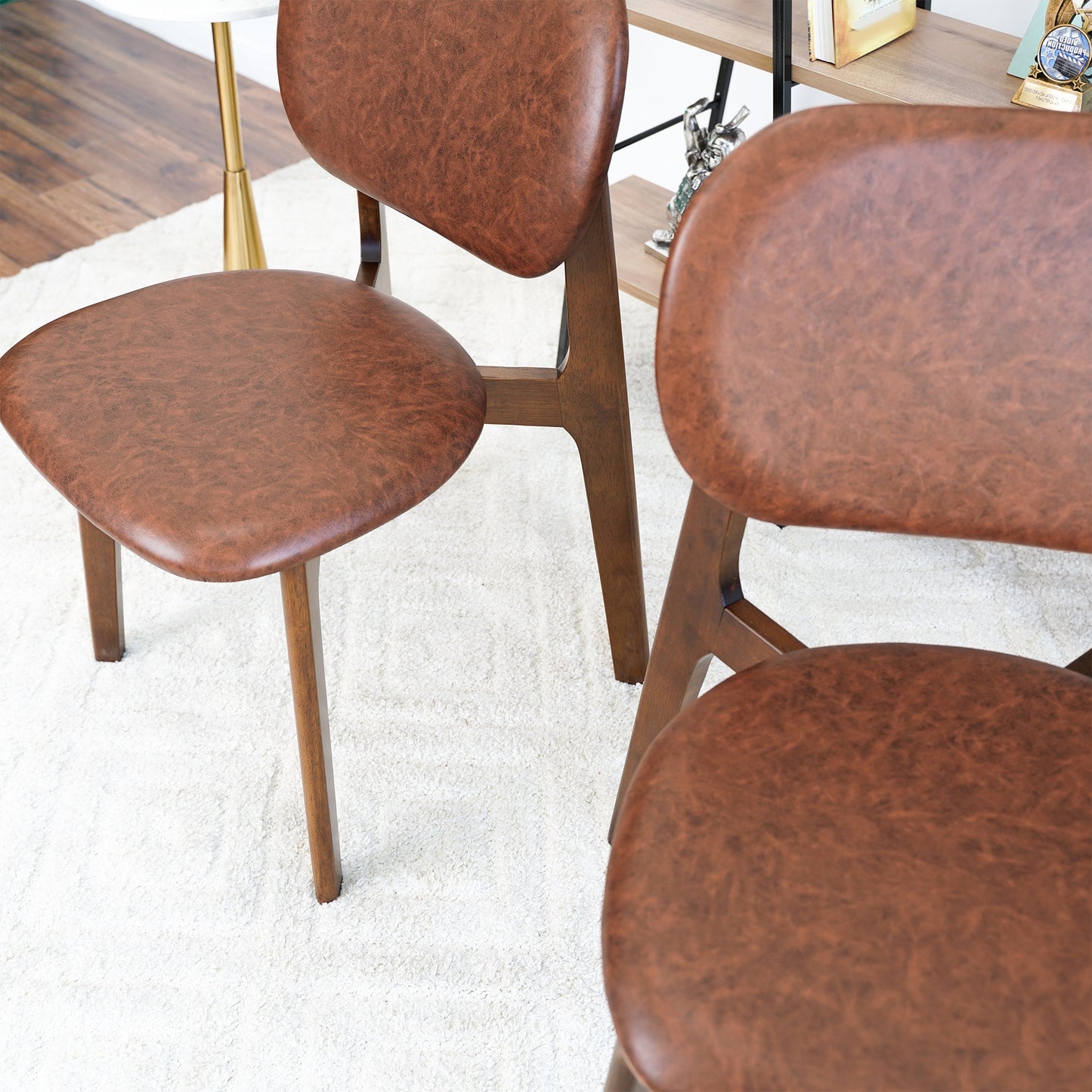 Kelsey Brown Leather Dining Chairs