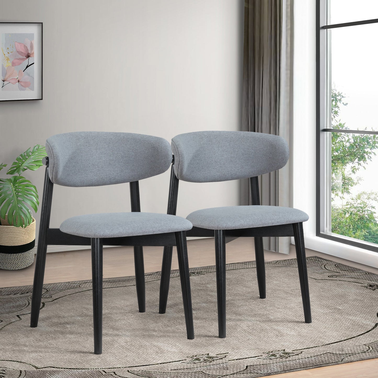 Korbin Grey Fabric Dining Chair
